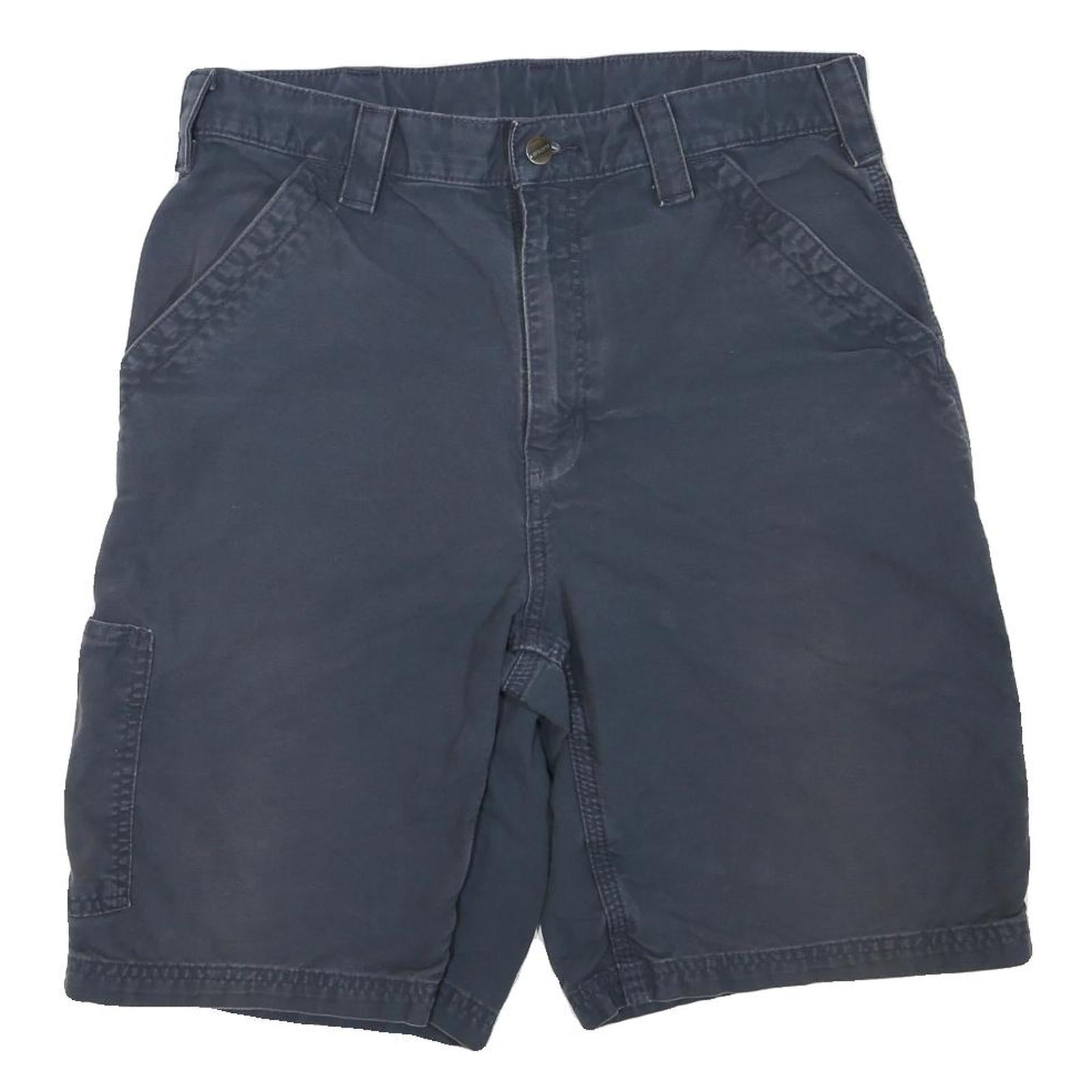 CARHARTT Mens Navy Casual Shorts M W32 Cotton Blend Workwear Cargo Pockets Refurbished - N/A refurbished available on Cerqular