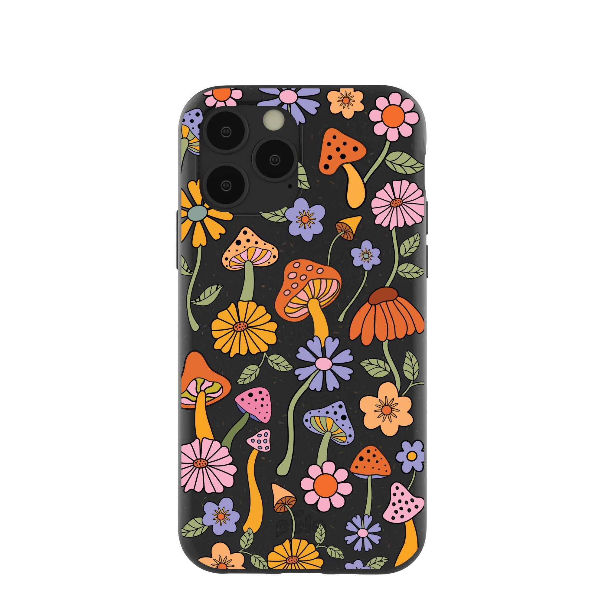 Black Midnight Shrooms iPhone 11 Pro Case Refurbished - Pela Case refurbished available on Cerqular