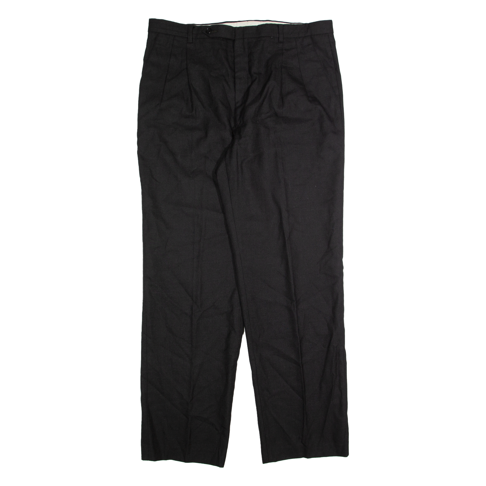 SAHAR & ELIKA Chino Mens Trousers Black Regular Straight 90s W36 L30 Refurbished - N/A refurbished available on Cerqular