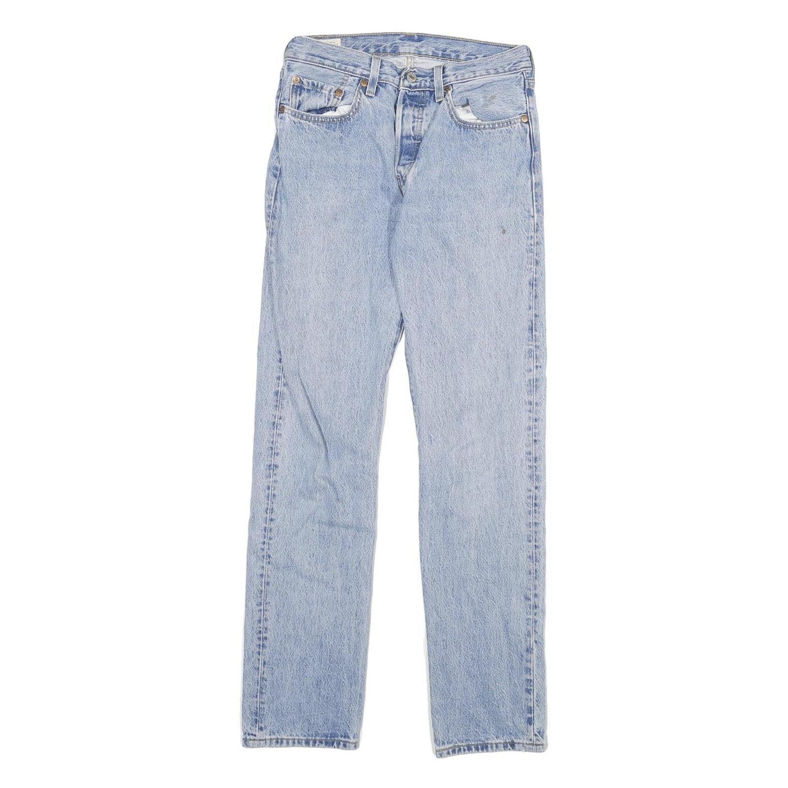 LEVI'S 501 Mens Jeans Blue Regular Straight Denim Light W26 L30 Classic Fit Refurbished - N/A refurbished available on Cerqular