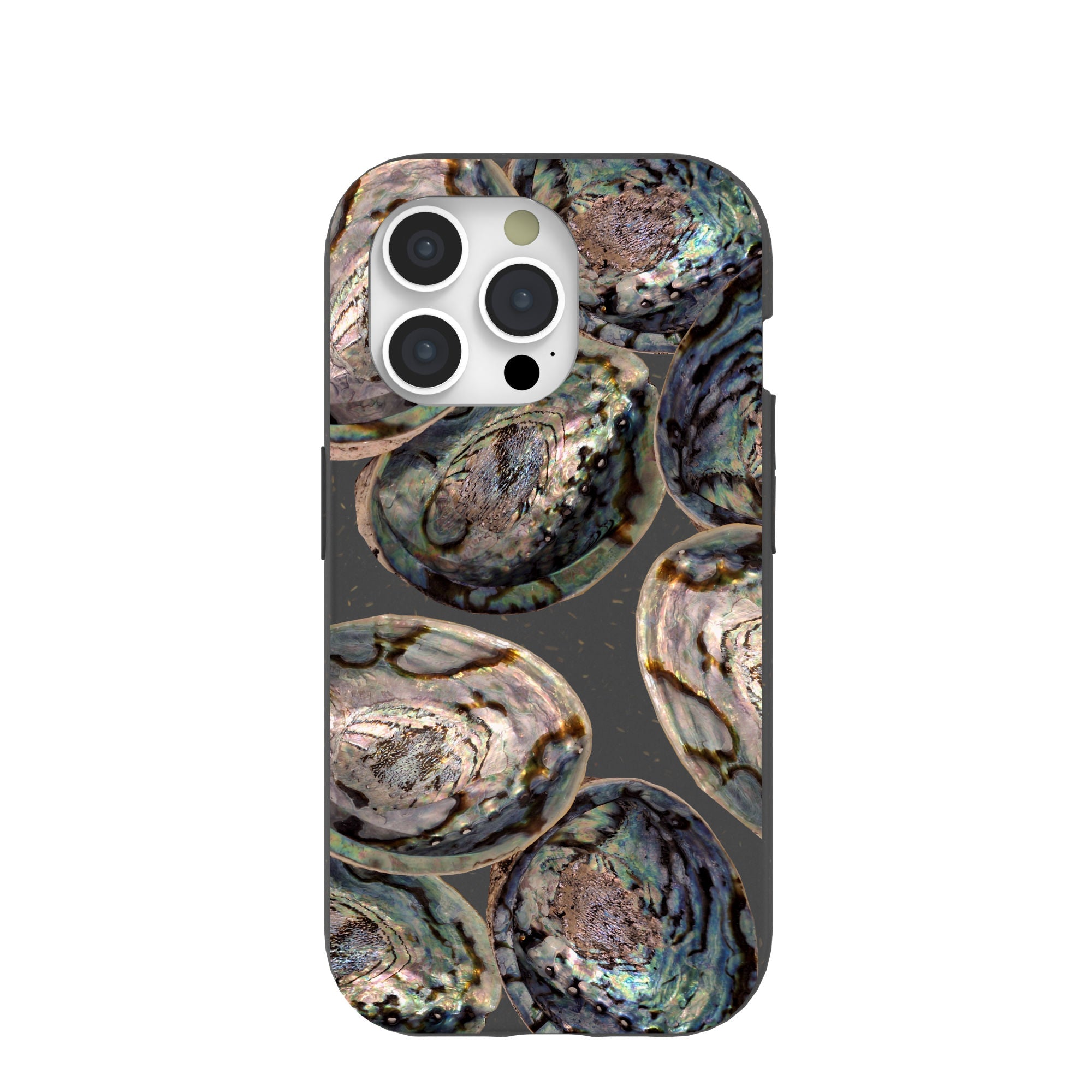Black Abalone Shells iPhone 15 Pro Case Refurbished - Pela Case refurbished available on Cerqular