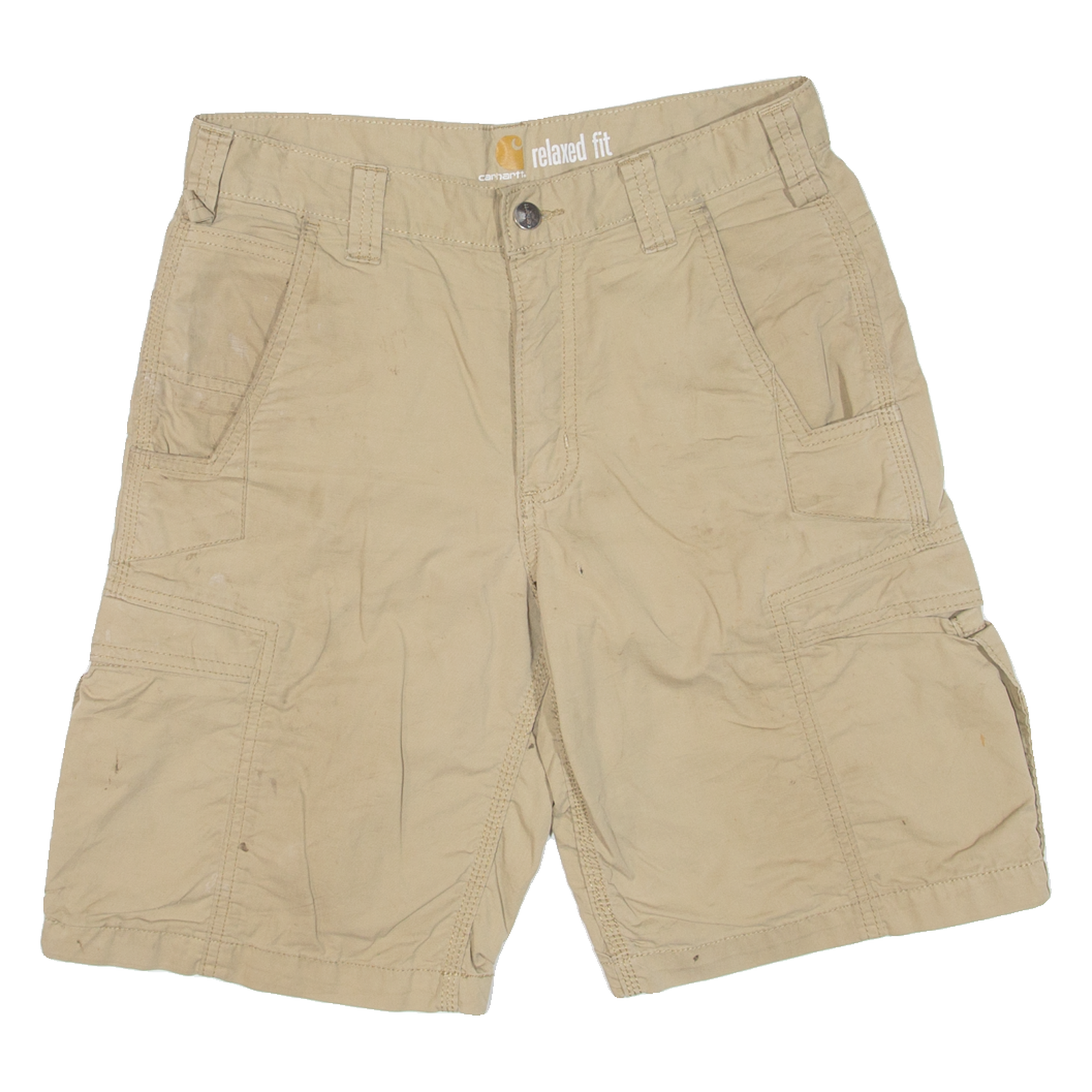 CARHARTT Mens Workwear Shorts Beige M W30 Refurbished - N/A refurbished available on Cerqular