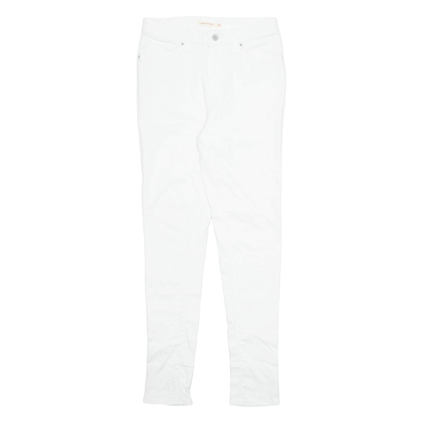 LEVI'S 721 Womens Jeans White Regular Tapered W29 L32 Refurbished - N/A refurbished available on Cerqular