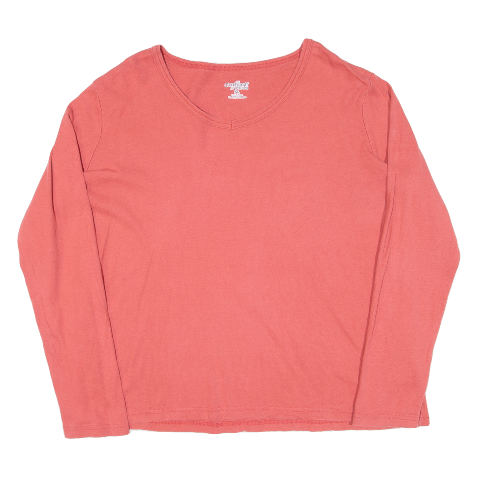 CARHARTT Womens T-Shirt Pink Long Sleeve V-Neck XL Refurbished - N/A refurbished available on Cerqular