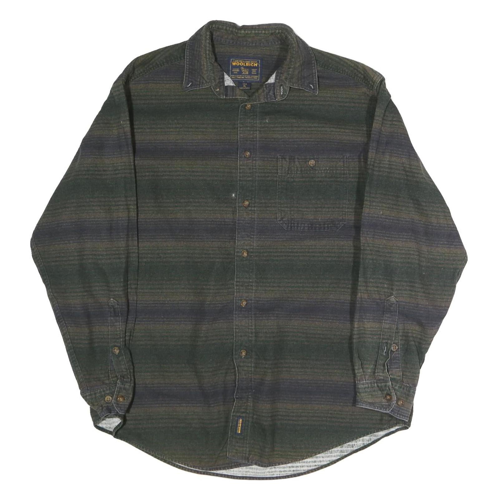 Buy WOOLRICH Mens Green & Blue Striped Cotton Blend Shirt XL Casual Outdoor Wear Refurbished - $57.19 WOOLRICH Mens Green & Blue Striped Cotton Blend Shirt XL Casual Outdoor Wear Refurbished - N/A refurbished available on Cerqular