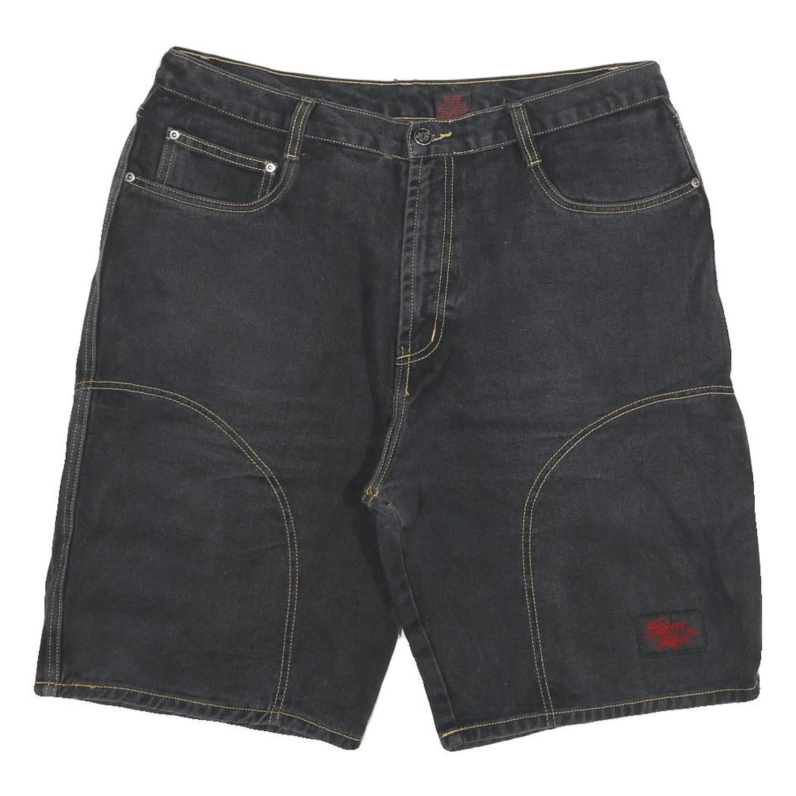 STREET RAGE Mens Shorts Black Casual 2XL W36 Cotton Blend Comfortable Denim Refurbished - N/A refurbished available on Cerqular