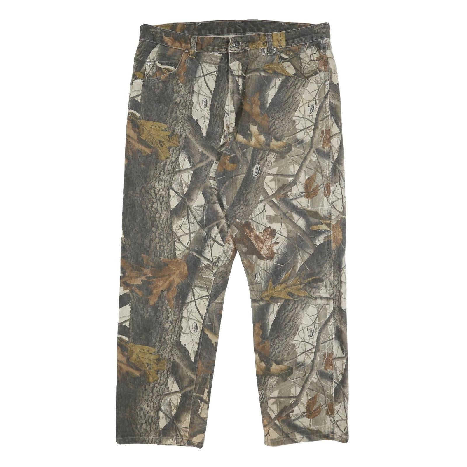 WRANGLER Mens Cotton Camouflage Regular Fit Straight Leg Trousers W38 L30 Refurbished - N/A refurbished available on Cerqular