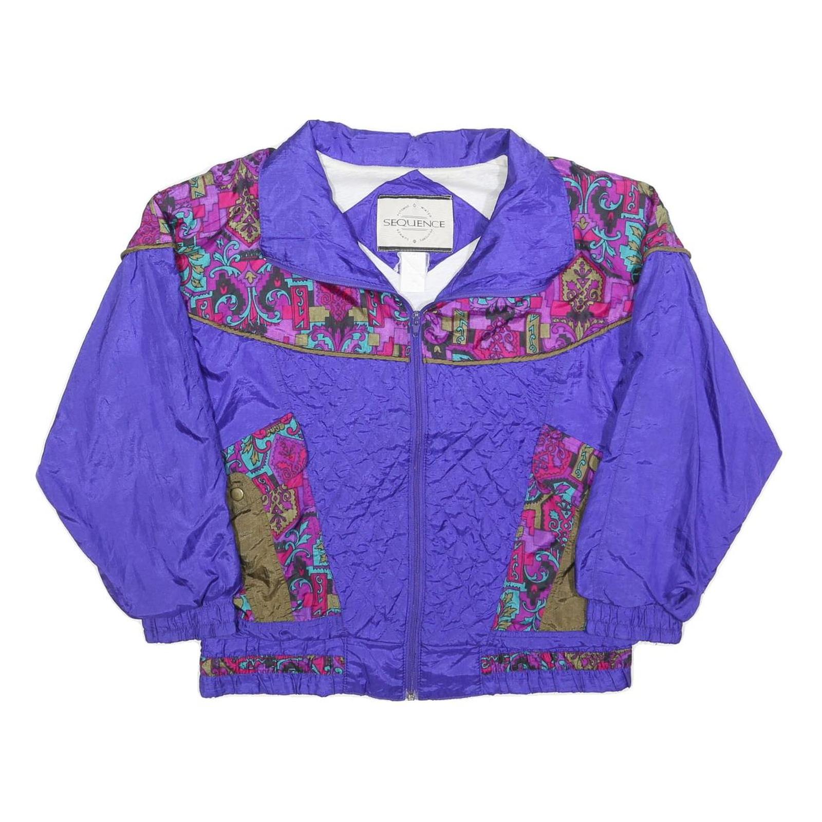 Buy SEQUENCE Womens Purple & Multi Jacket S Polyester Zip Vintage Patterned Light Refurbished - $32.49 SEQUENCE Womens Purple & Multi Jacket S Polyester Zip Vintage Patterned Light Refurbished - N/A refurbished available on Cerqular