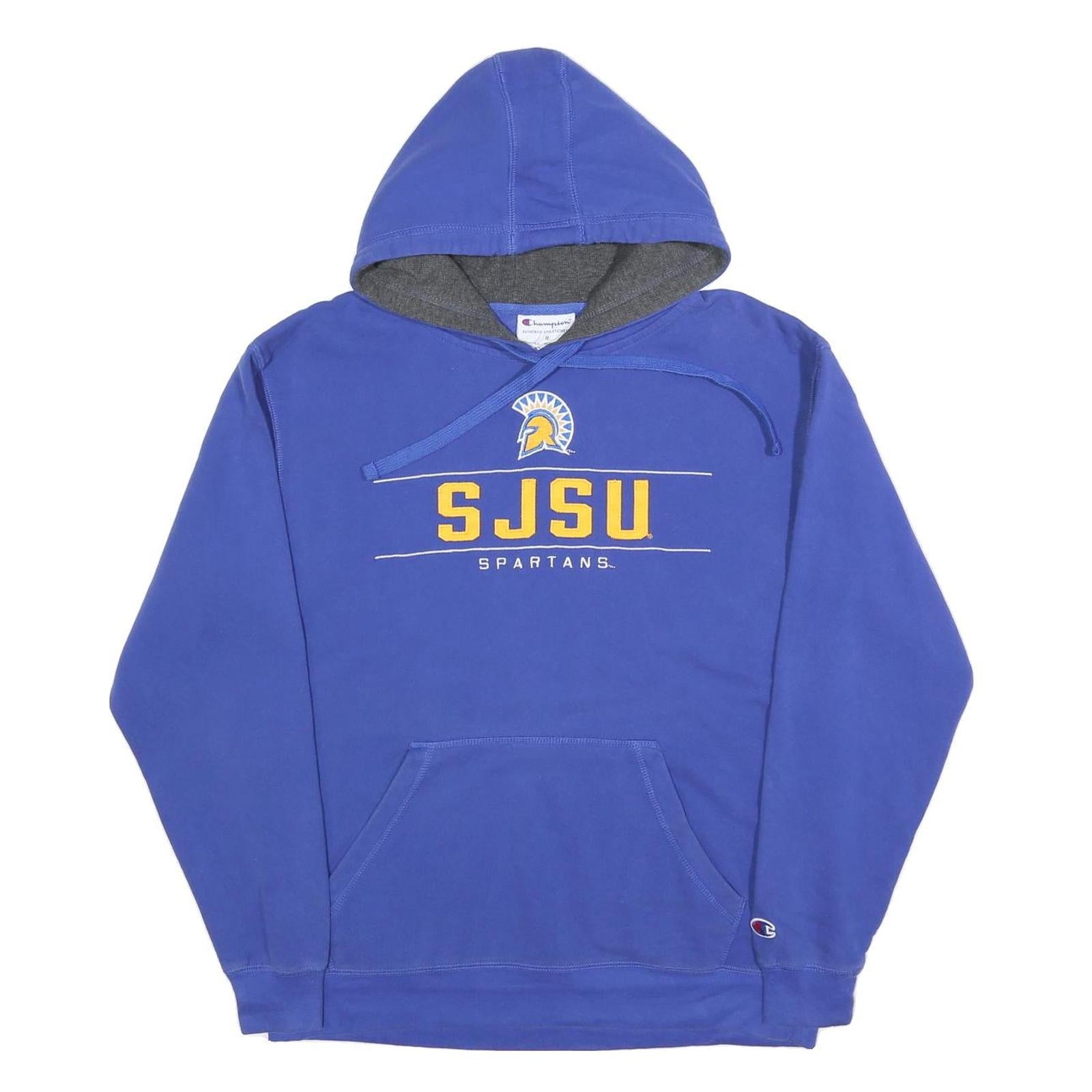 CHAMPION Mens Blue SJSU Spartans Pullover Hoodie M Cotton Blend Casual Refurbished - N/A refurbished available on Cerqular