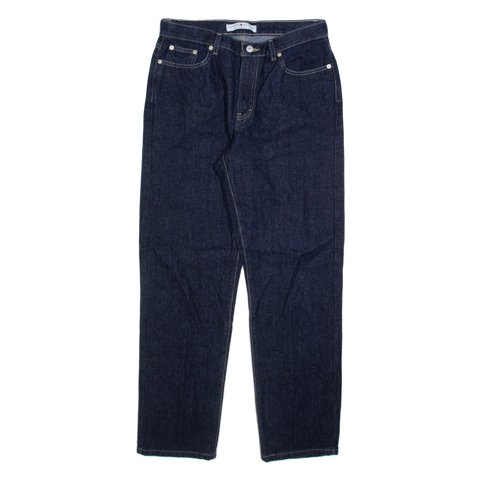 TOMMY HILFIGER Womens Jeans Blue Regular Straight W30 L30 Refurbished - N/A refurbished available on Cerqular