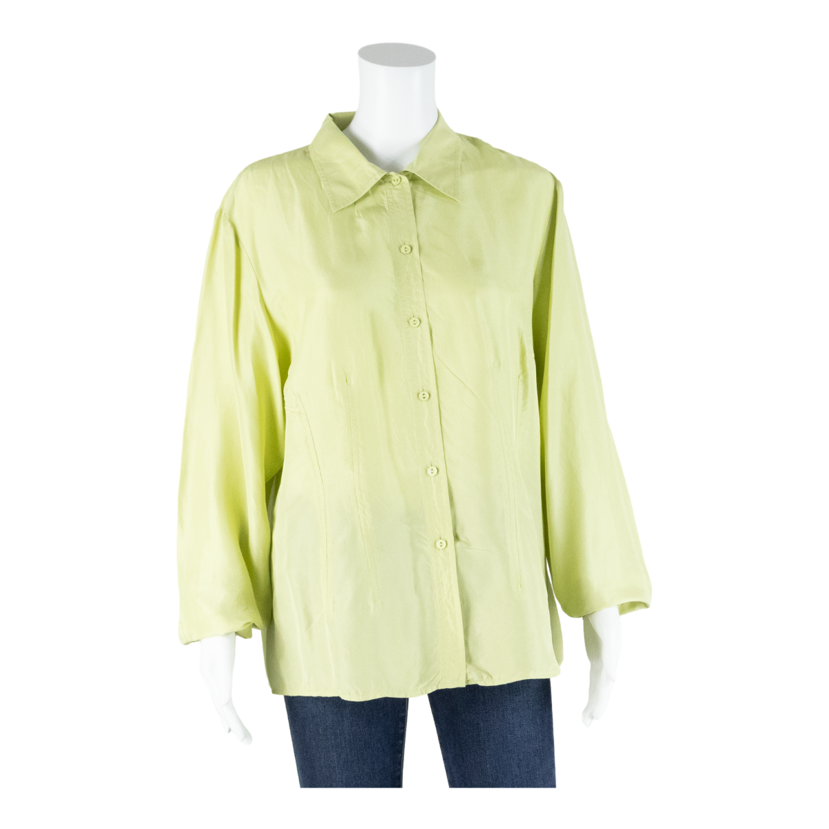 Womens Shirt Green Collared Long Sleeve M Refurbished - N/A refurbished available on Cerqular
