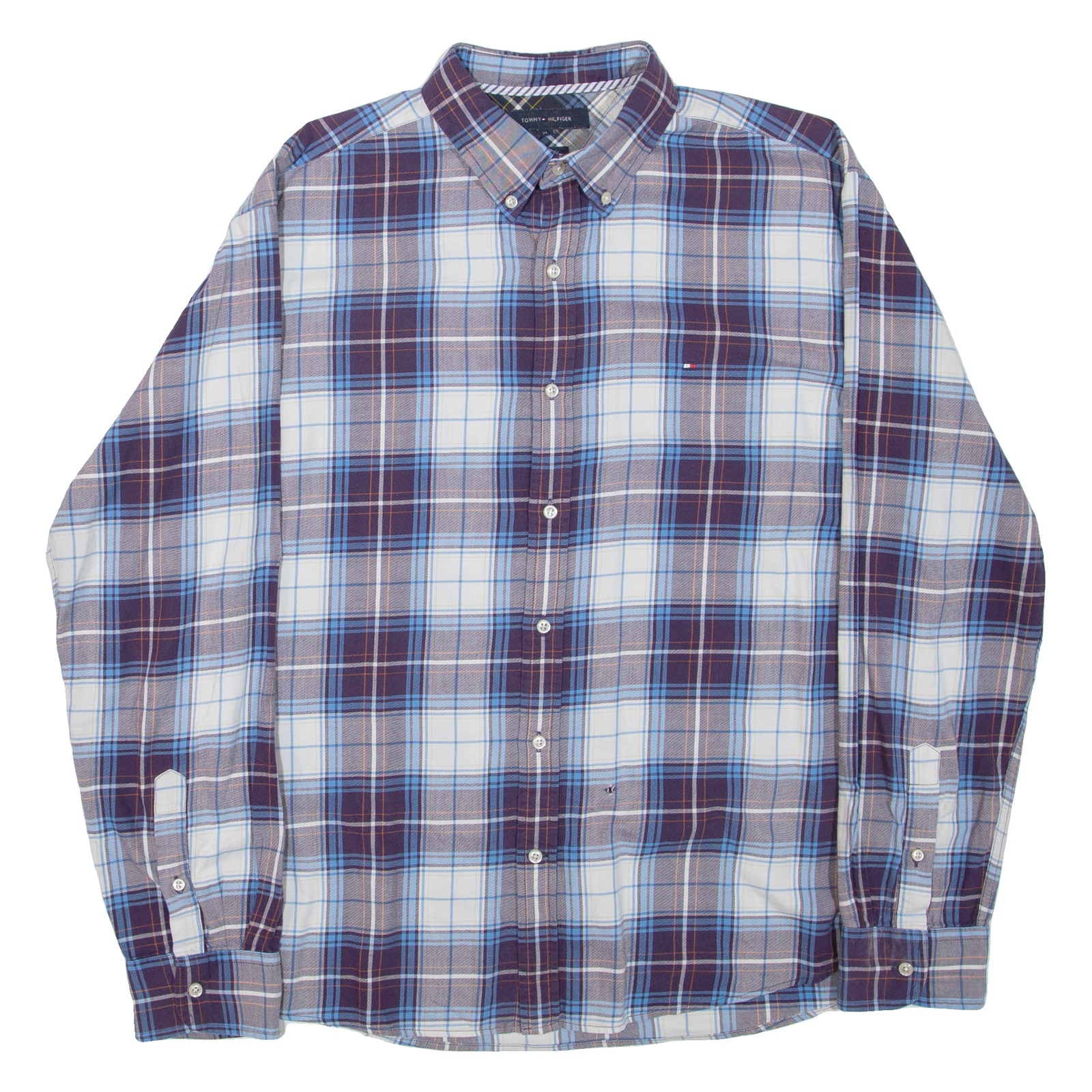 TOMMY HILFIGER Fit Mens Shirt Blue Check Long Sleeve XL Refurbished - N/A refurbished available on Cerqular