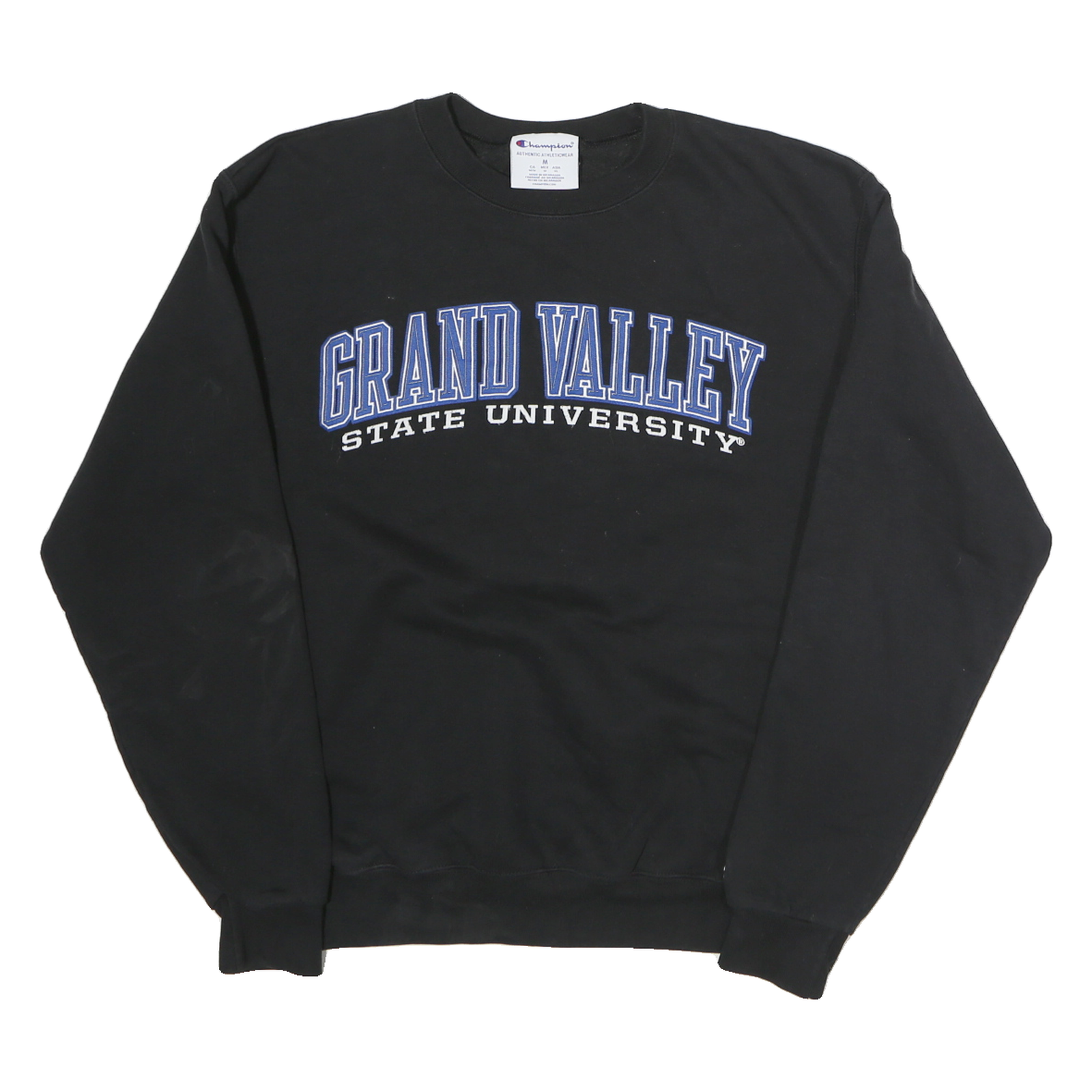 CHAMPION Mens Black Grand Valley State University Crew Neck M Cotton Sweatshirt Refurbished - N/A refurbished available on Cerqular