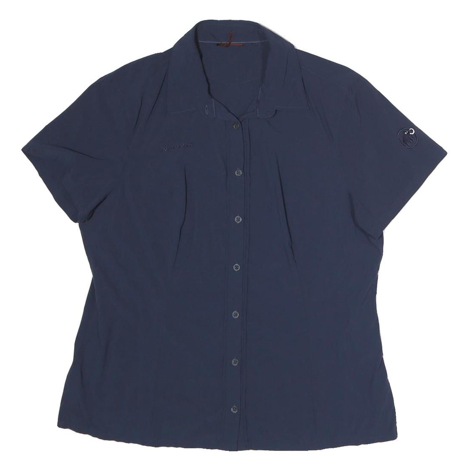 MAMMOT Womens Navy Blue Shirt Polyester Blend M Casual Button-Up Short Sleeve Refurbished - N/A refurbished available on Cerqular