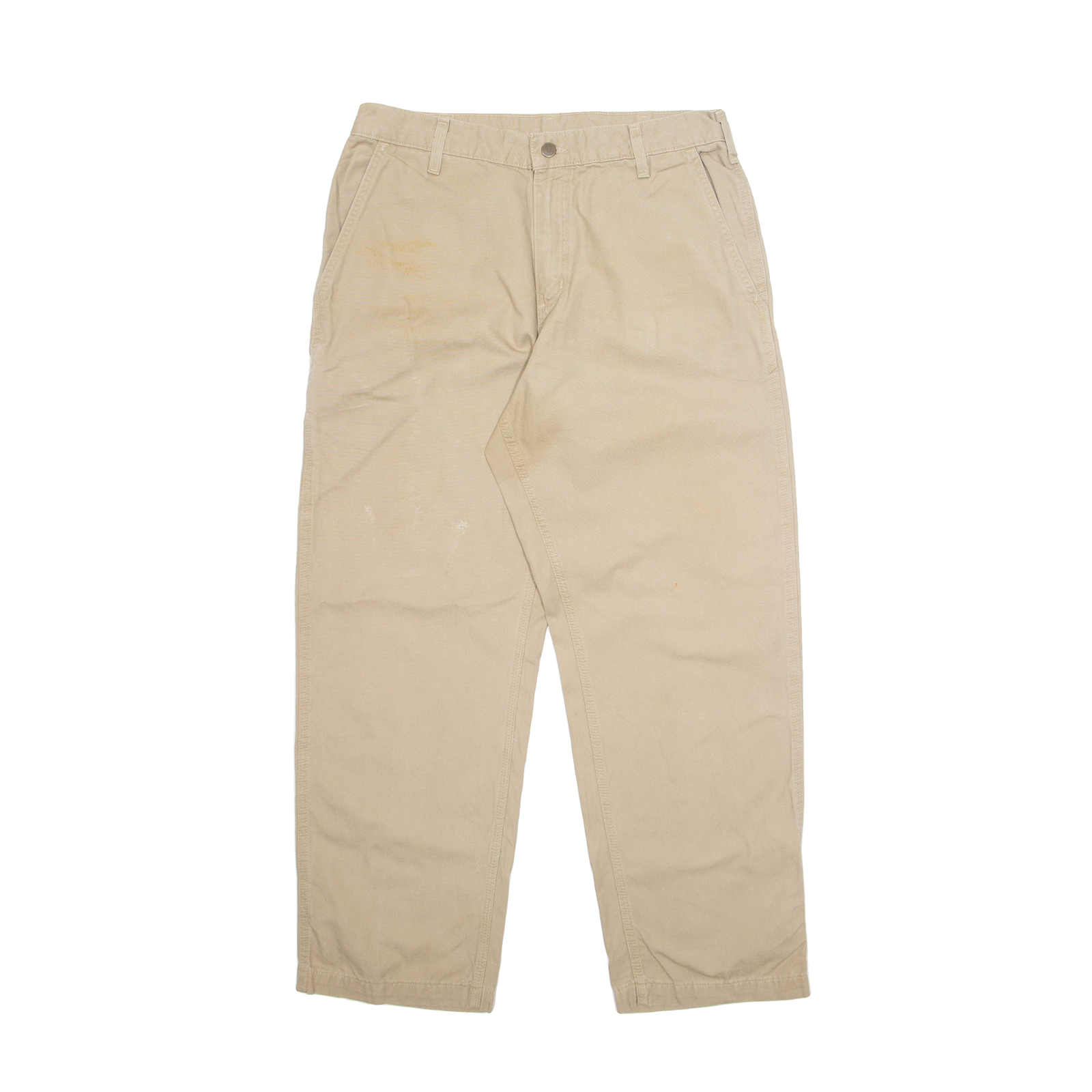 CARHARTT Mens Trousers Beige Regular Straight W34 L30 Refurbished - N/A refurbished available on Cerqular