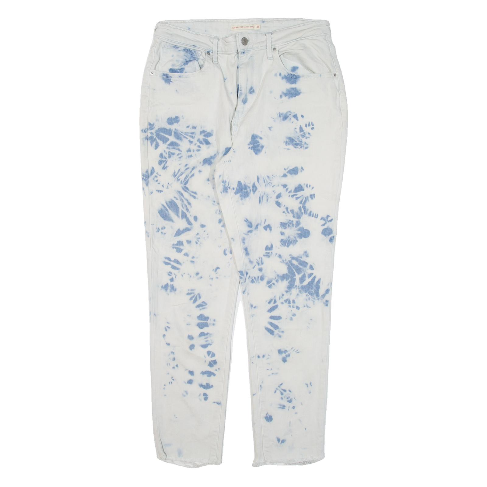 LEVI'S 721 High Rise Womens Jeans White Slim Skinny Acid Wash W31 L26 Refurbished - N/A refurbished available on Cerqular