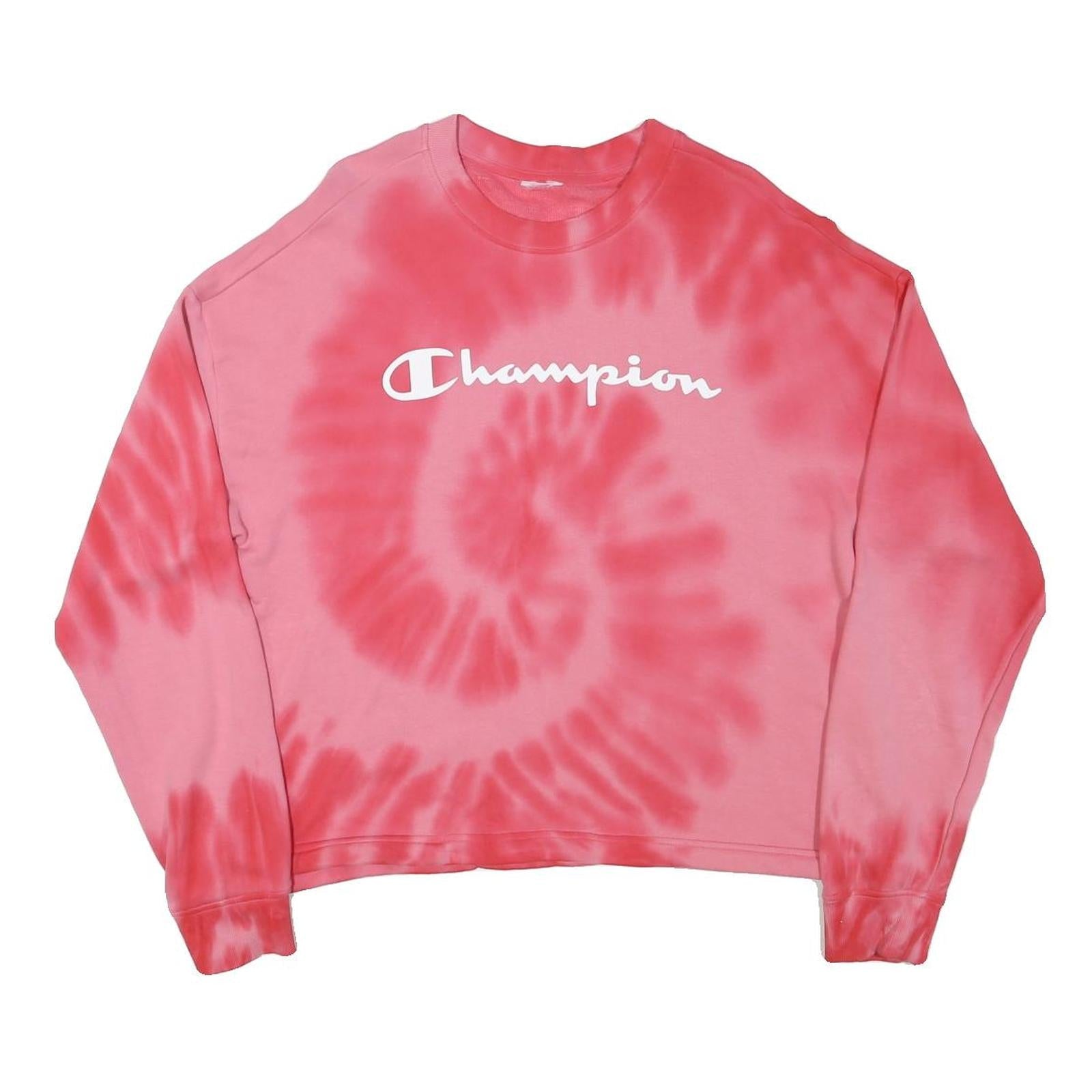Buy CHAMPION Womens Pink Tie Dye Crew Neck L Cotton Blend Casual Sweatshirt Refurbished - $33.79 CHAMPION Womens Pink Tie Dye Crew Neck L Cotton Blend Casual Sweatshirt Refurbished - N/A refurbished available on Cerqular