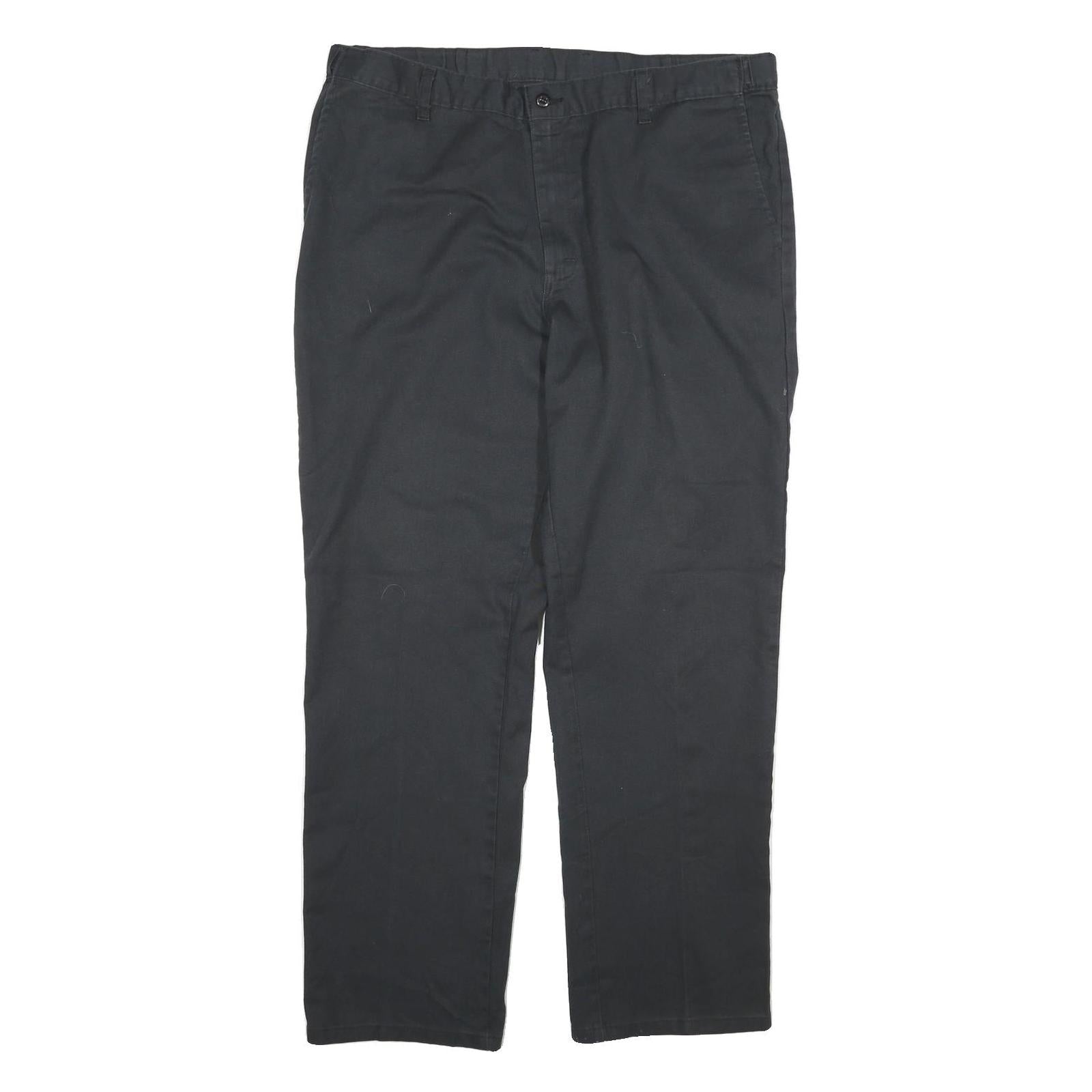 DICKIES Mens Cotton Black Regular Straight Trousers W38 L32 Workwear Zip Closure Refurbished - N/A refurbished available on Cerqular