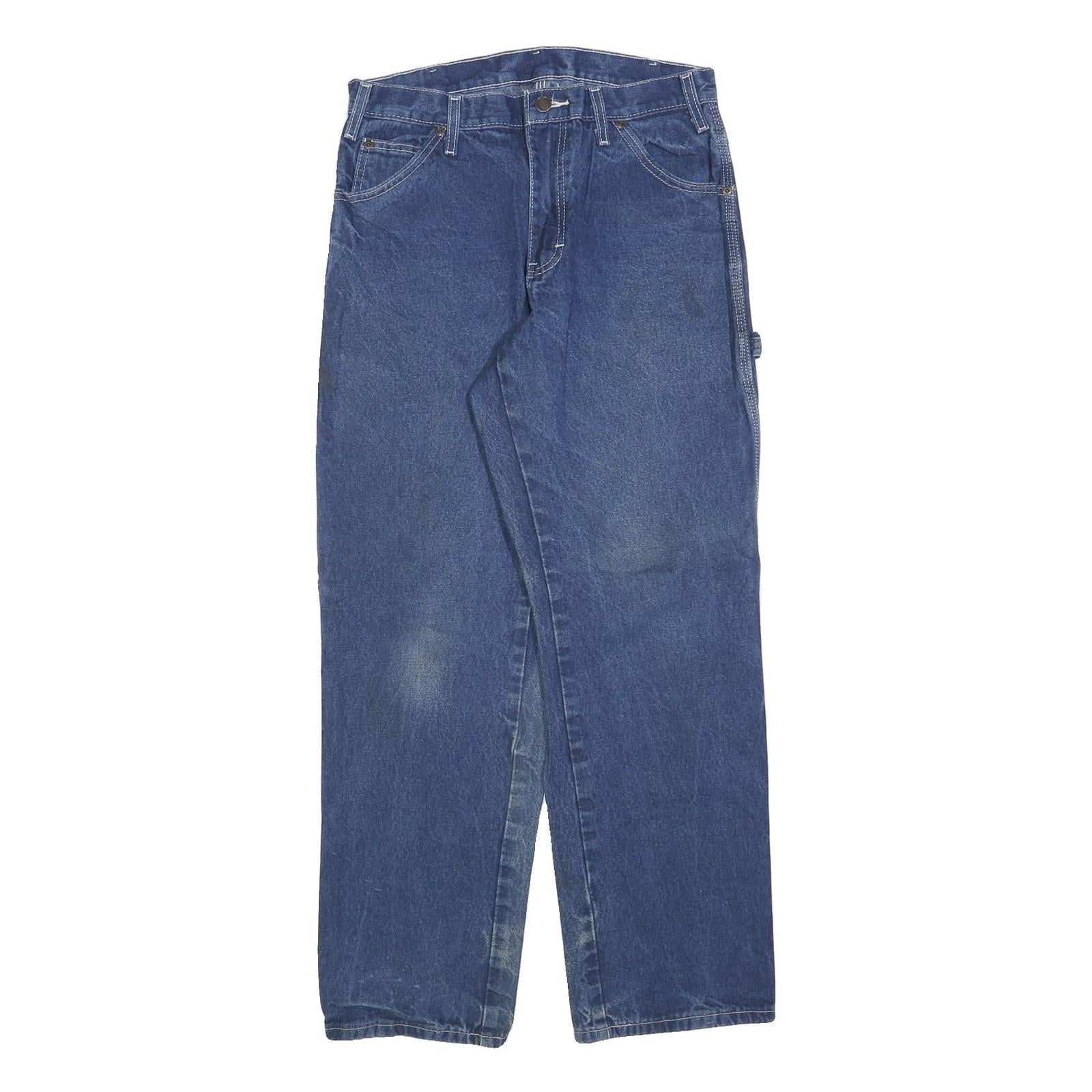 DICKIES Mens Relaxed Blue Denim Jeans W31 L30 Zip Pockets Casual Workwear Refurbished - N/A refurbished available on Cerqular