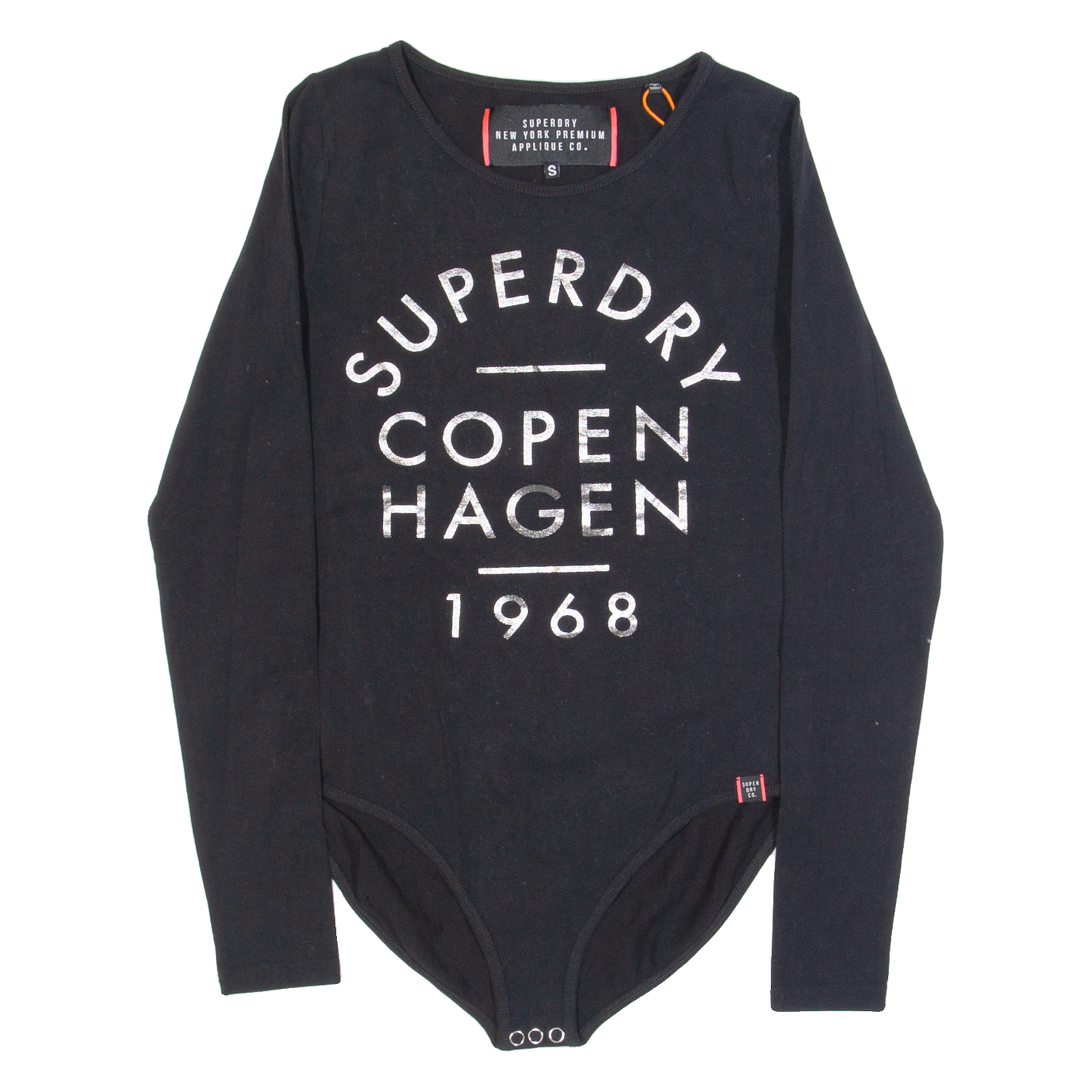 SUPERDRY Womens Bodysuit Black Long Sleeve S Refurbished - N/A refurbished available on Cerqular