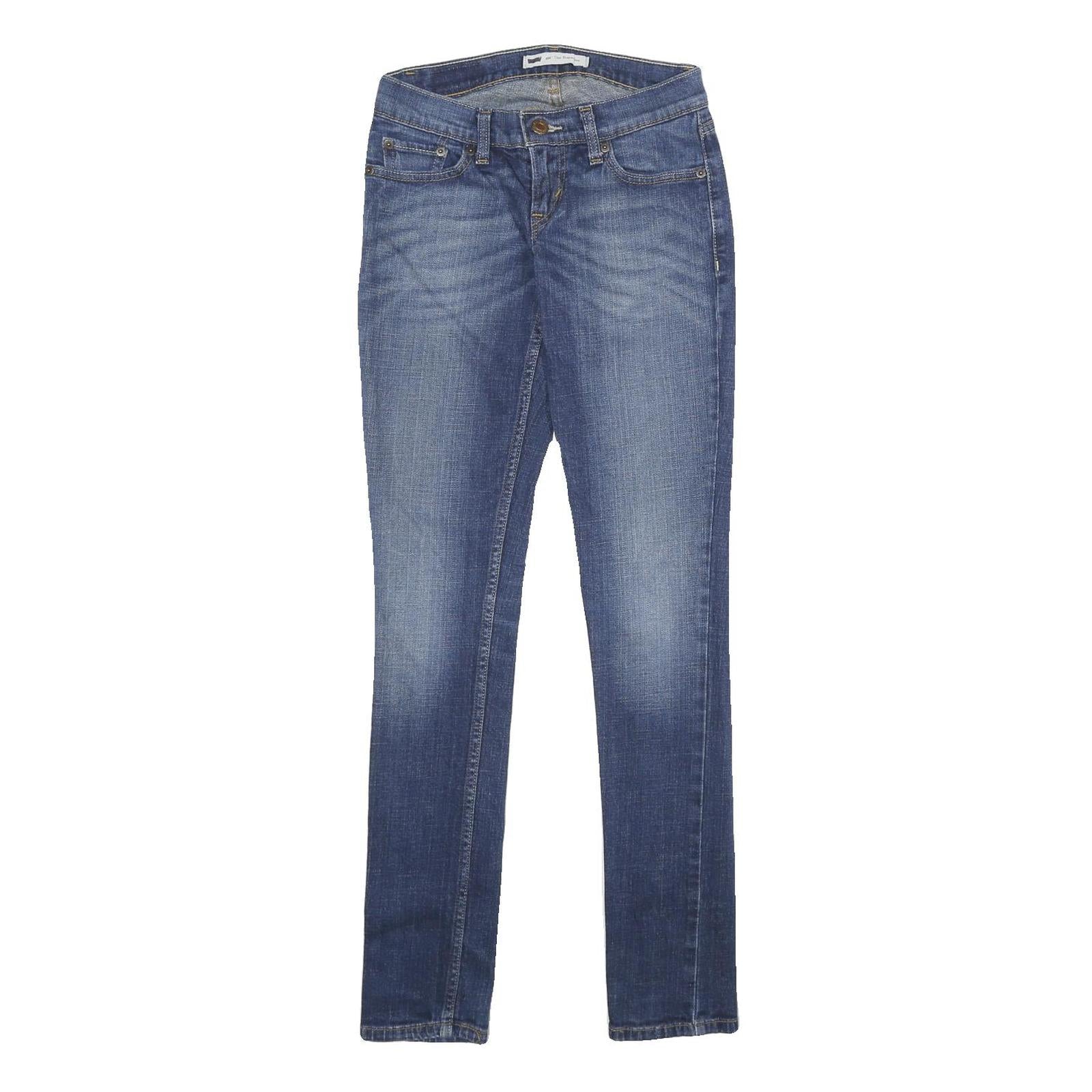 LEVI'S 524 Too Superlow Womens Jeans Blue Regular Skinny Denim Medium W24 L32 Refurbished - N/A refurbished available on Cerqular