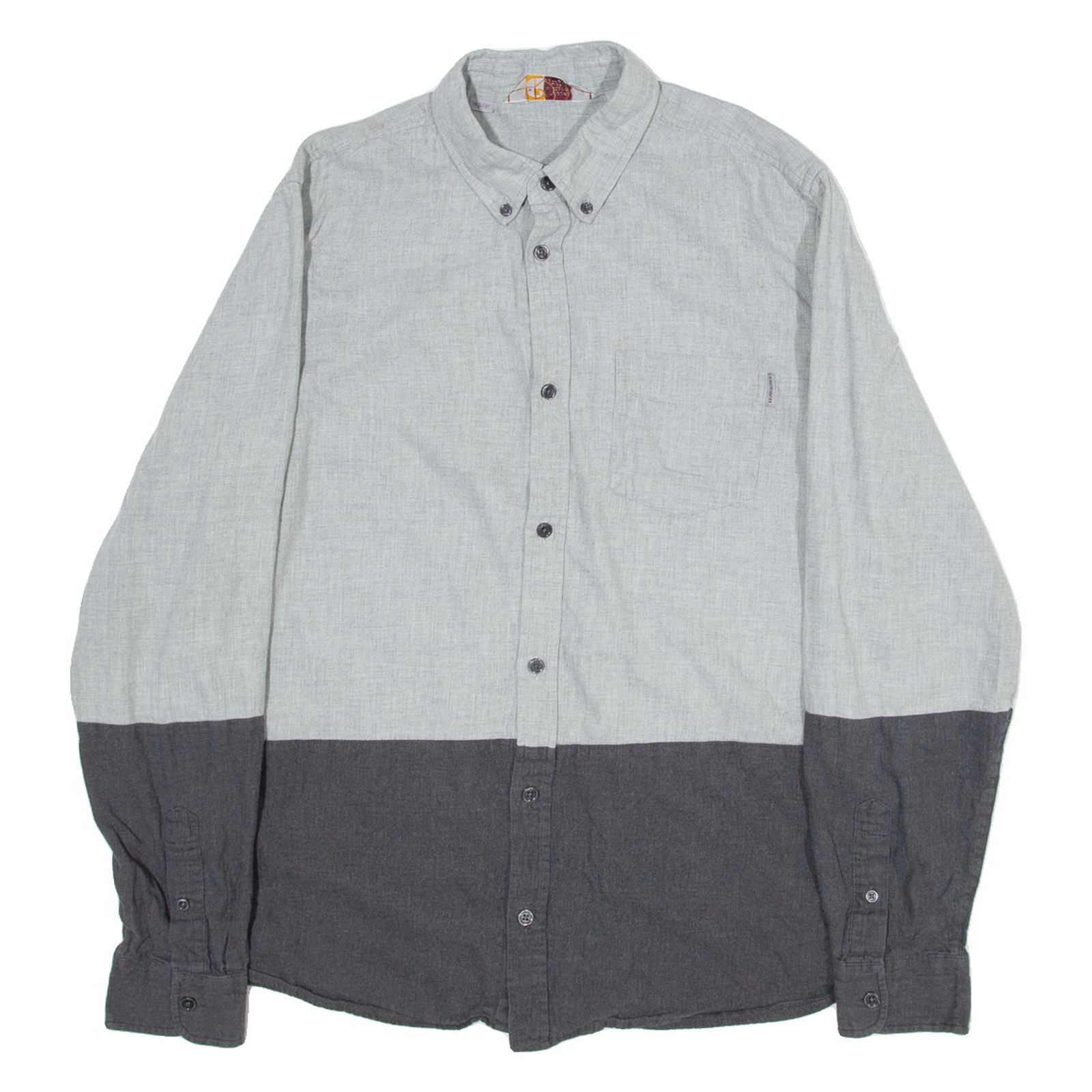 CARHARTT Regular Mens Plain Shirt Grey Long Sleeve L Refurbished - N/A refurbished available on Cerqular