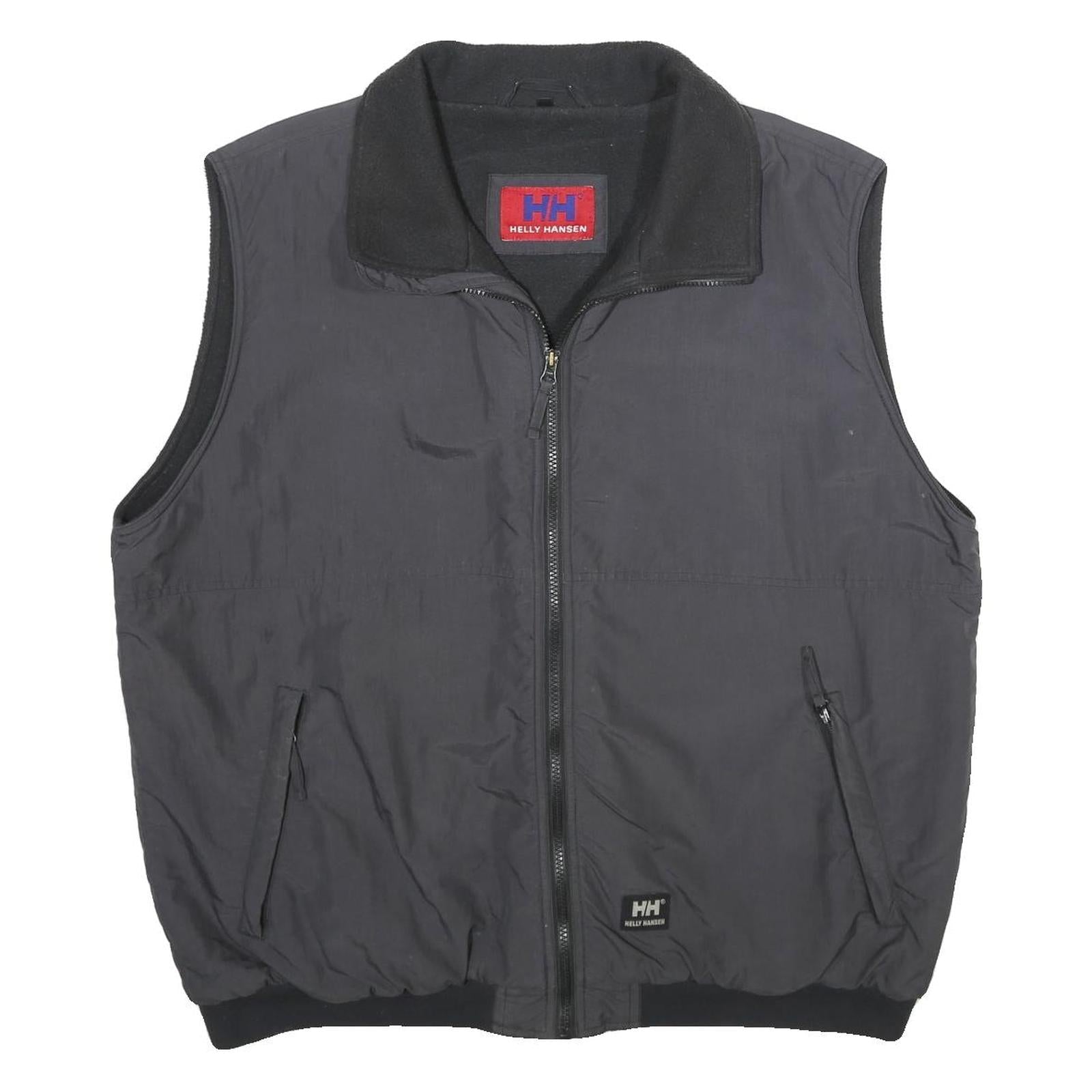 HELLY HANSEN Mens Black Nylon Jacket XL Zip Plain Utility Outdoor Refurbished - N/A refurbished available on Cerqular