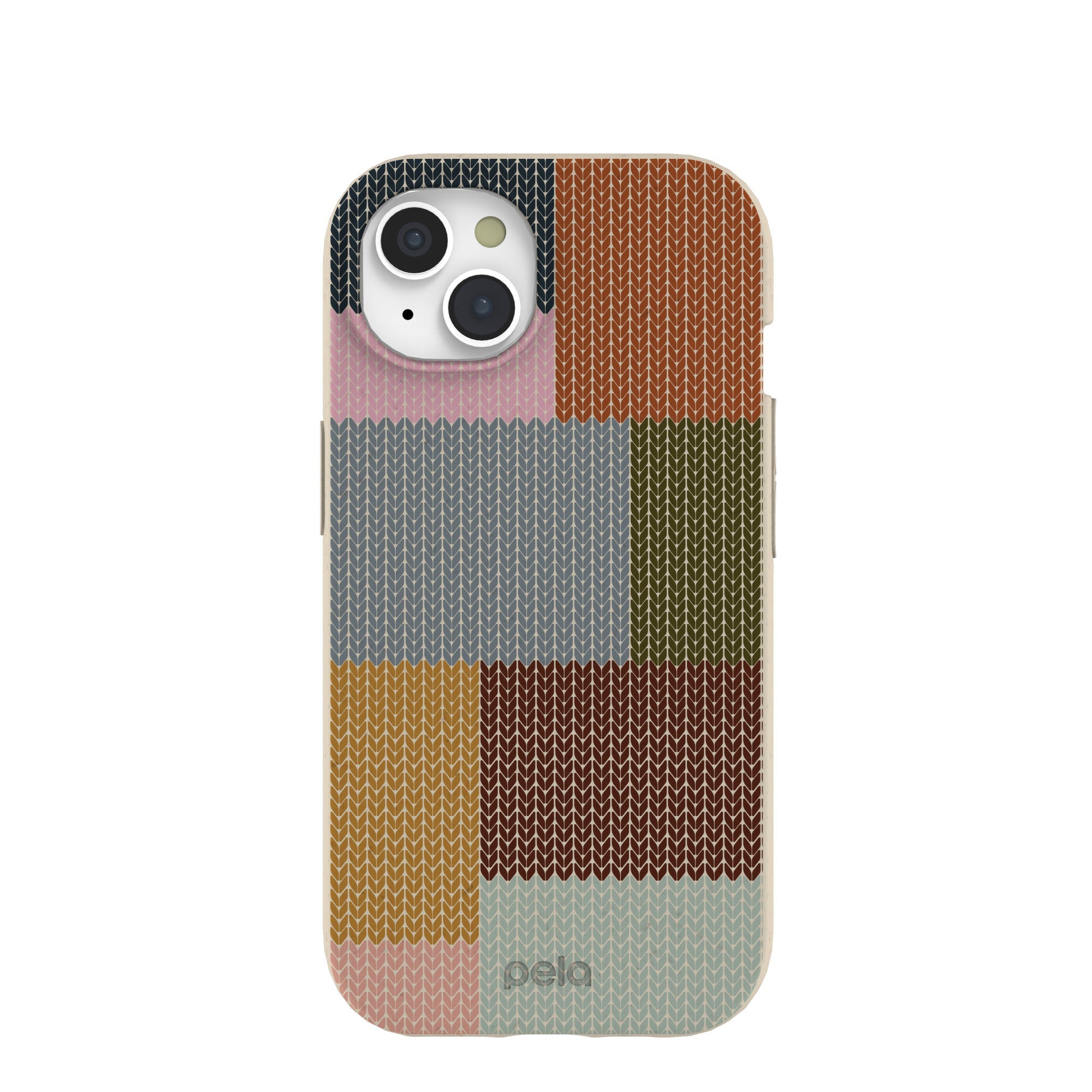 London Fog Knitted Patchwork iPhone 15 Case Refurbished - Pela Case refurbished available on Cerqular