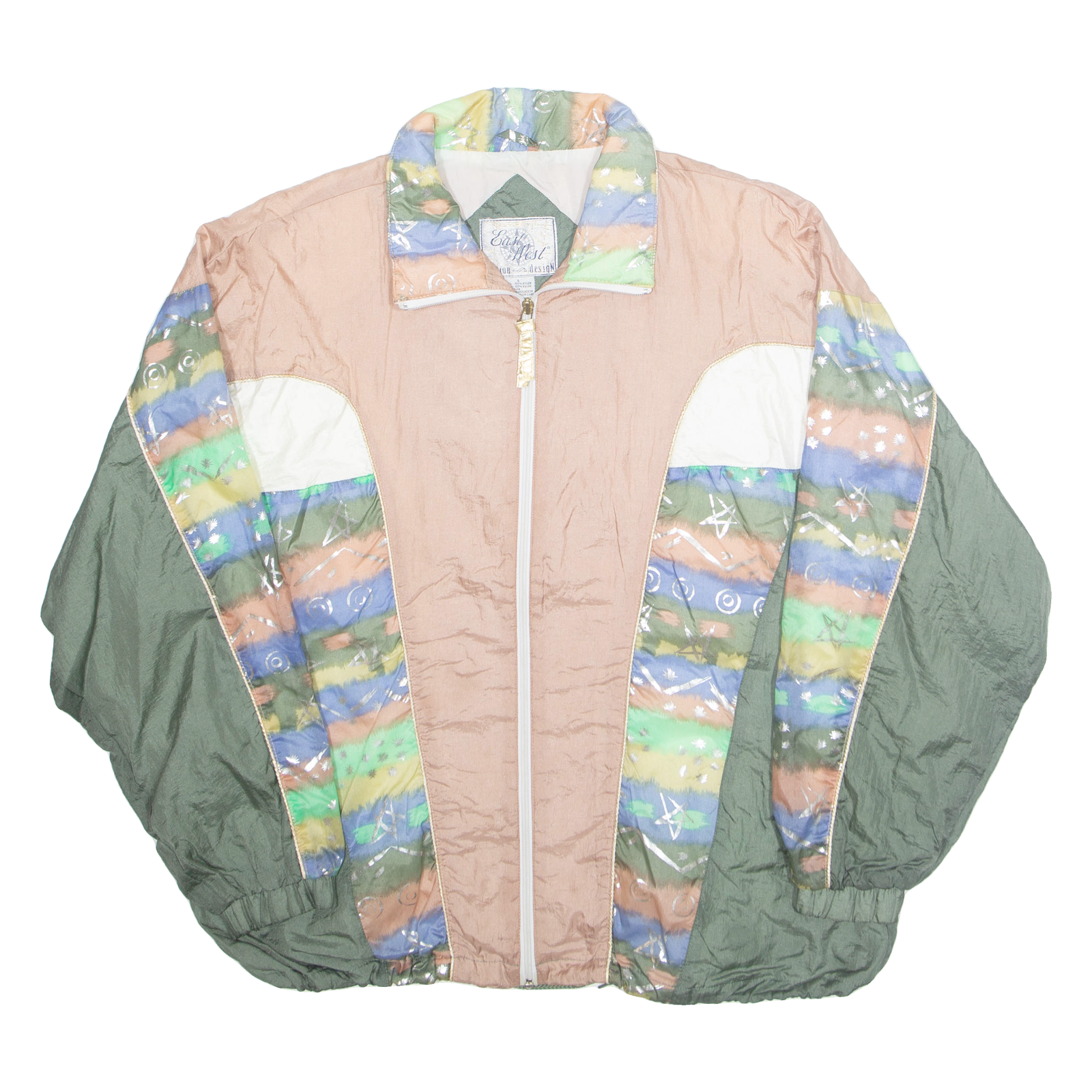 EAST WEST Womens Jacket Green Nylon L Refurbished - N/A refurbished available on Cerqular