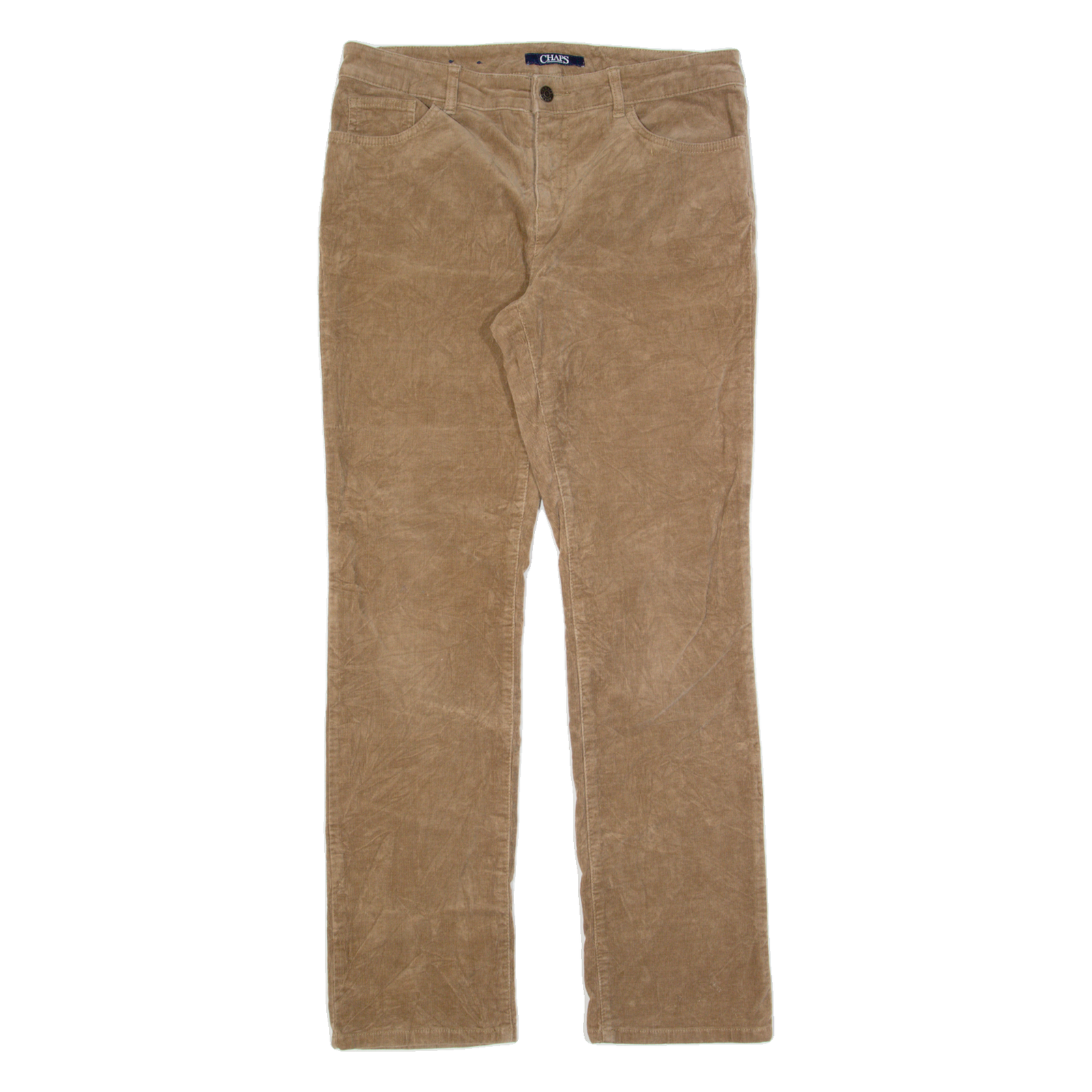 CHAPS Womens Corduroy Trousers Brown Slim Straight W32 L30 Refurbished - N/A refurbished available on Cerqular