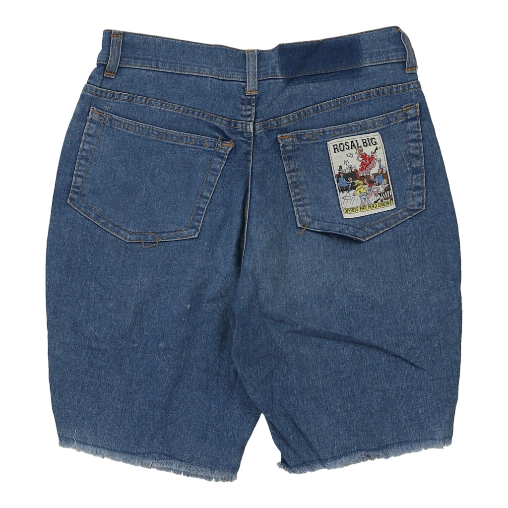 Rosal Big Denim Shorts - 30W UK 12 Blue Cotton Refurbished - Thrifted (note: this is a term often used to describe second- refurbished available on Cerqular