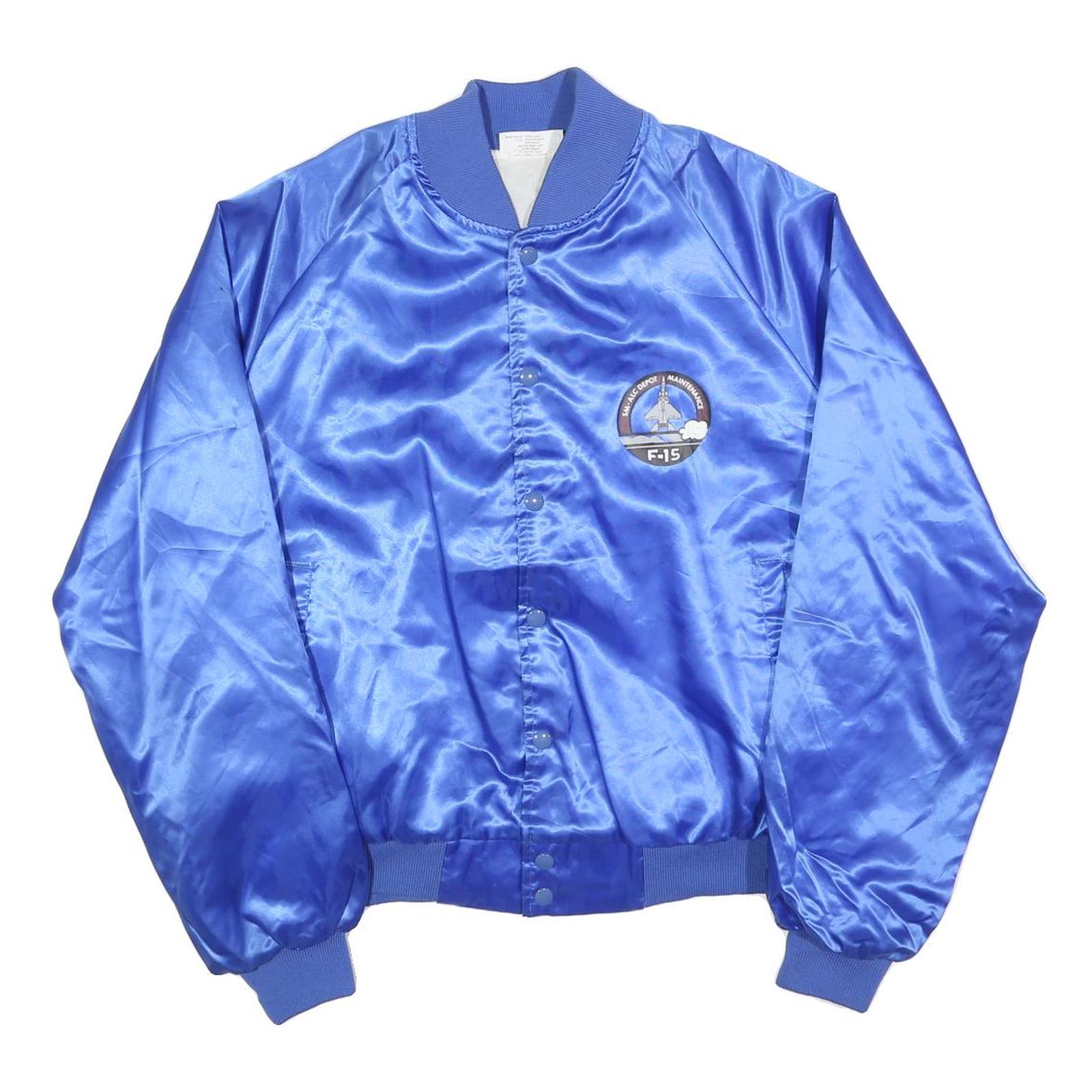 AUBURN SPORTSWEAR Mens Blue Satin Button Jacket L Eagle Keepers McClellan Refurbished - N/A refurbished available on Cerqular