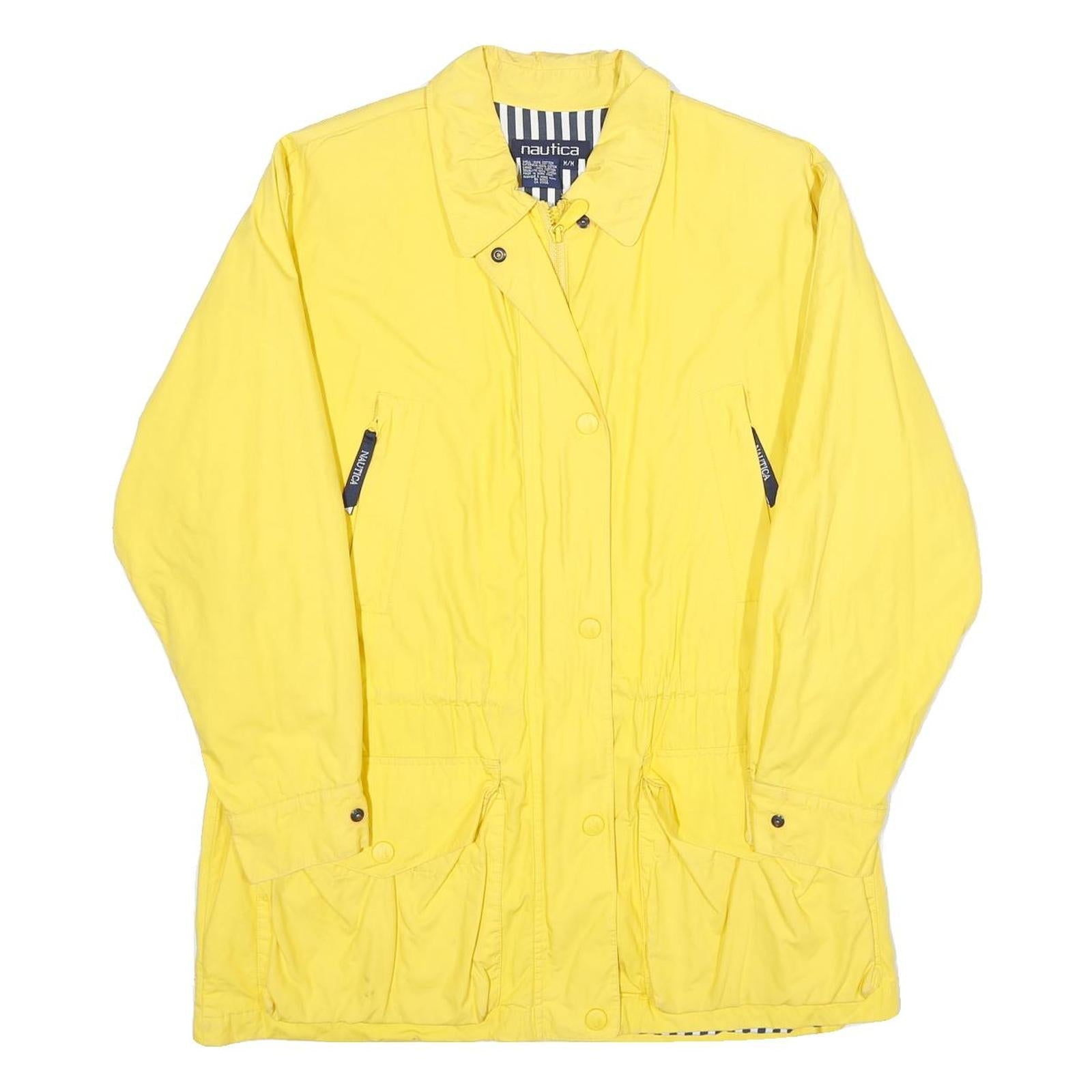 NAUTICA Womens Yellow Cotton Zip Jacket M Plain Casual Lightweight Outerwear Refurbished - N/A refurbished available on Cerqular