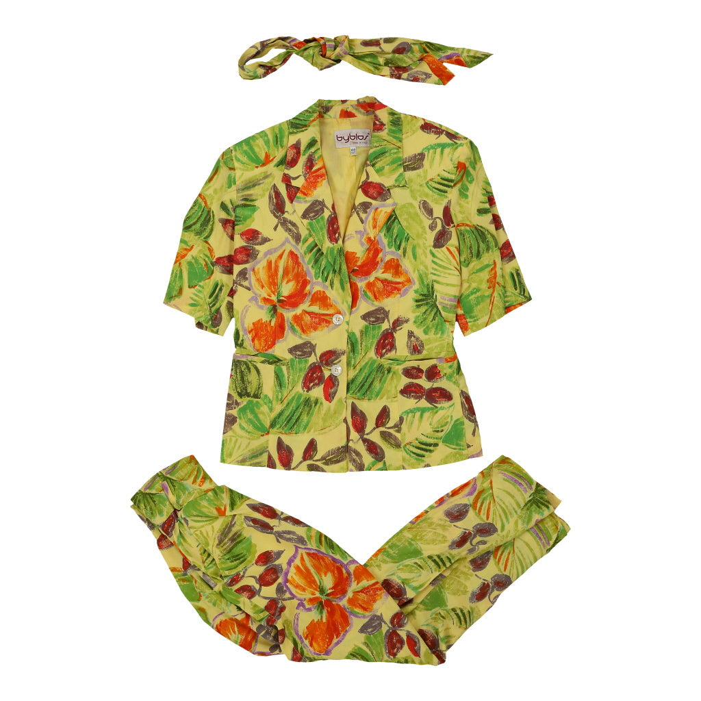 Byblos Co-Ord - Large Yellow Silk | Size: large Refurbished - N/A (Preloved Designer is not a specific brand, it refurbished available on Cerqular