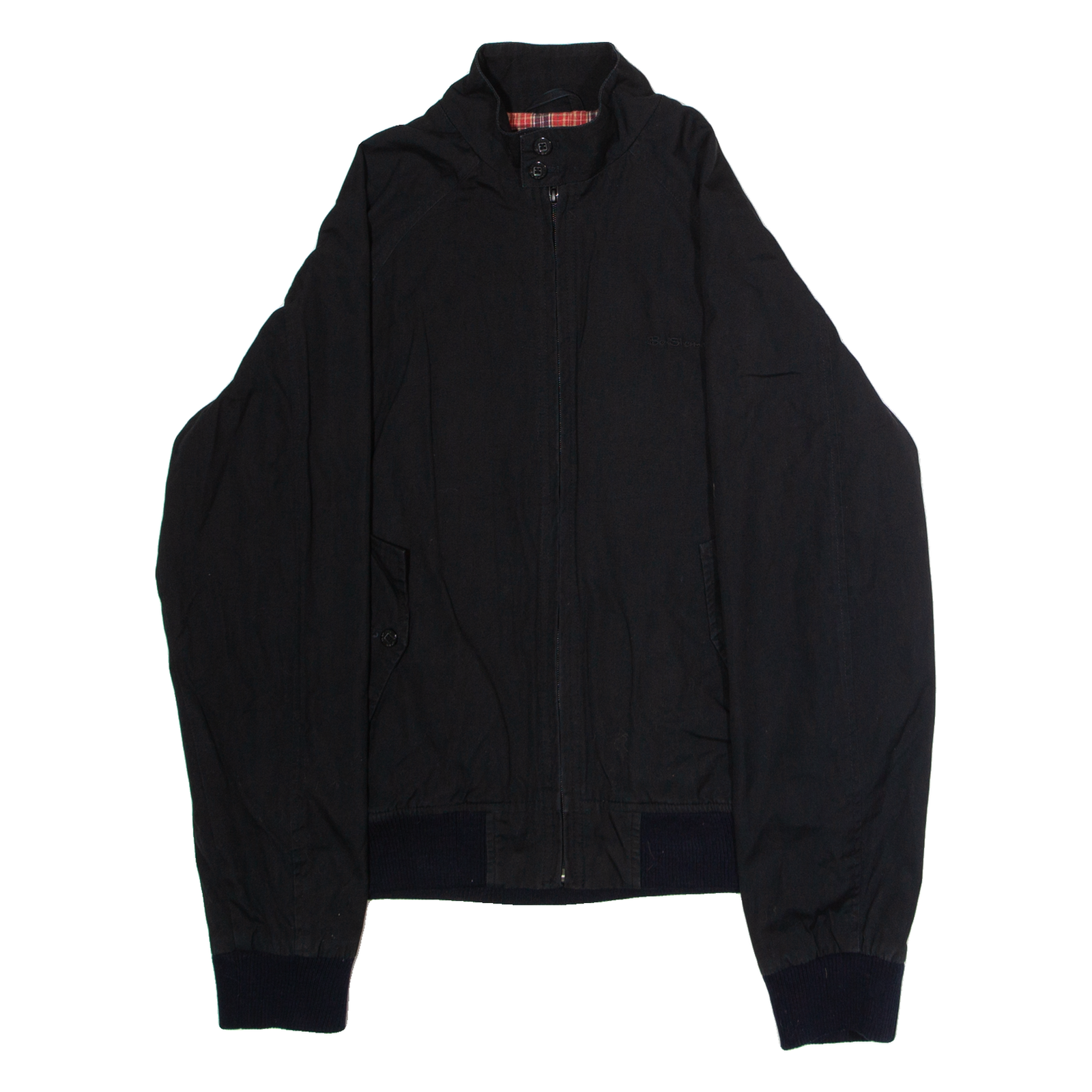 BEN SHERMAN Mens Lined Jacket Black Canvas M Refurbished - N/A refurbished available on Cerqular