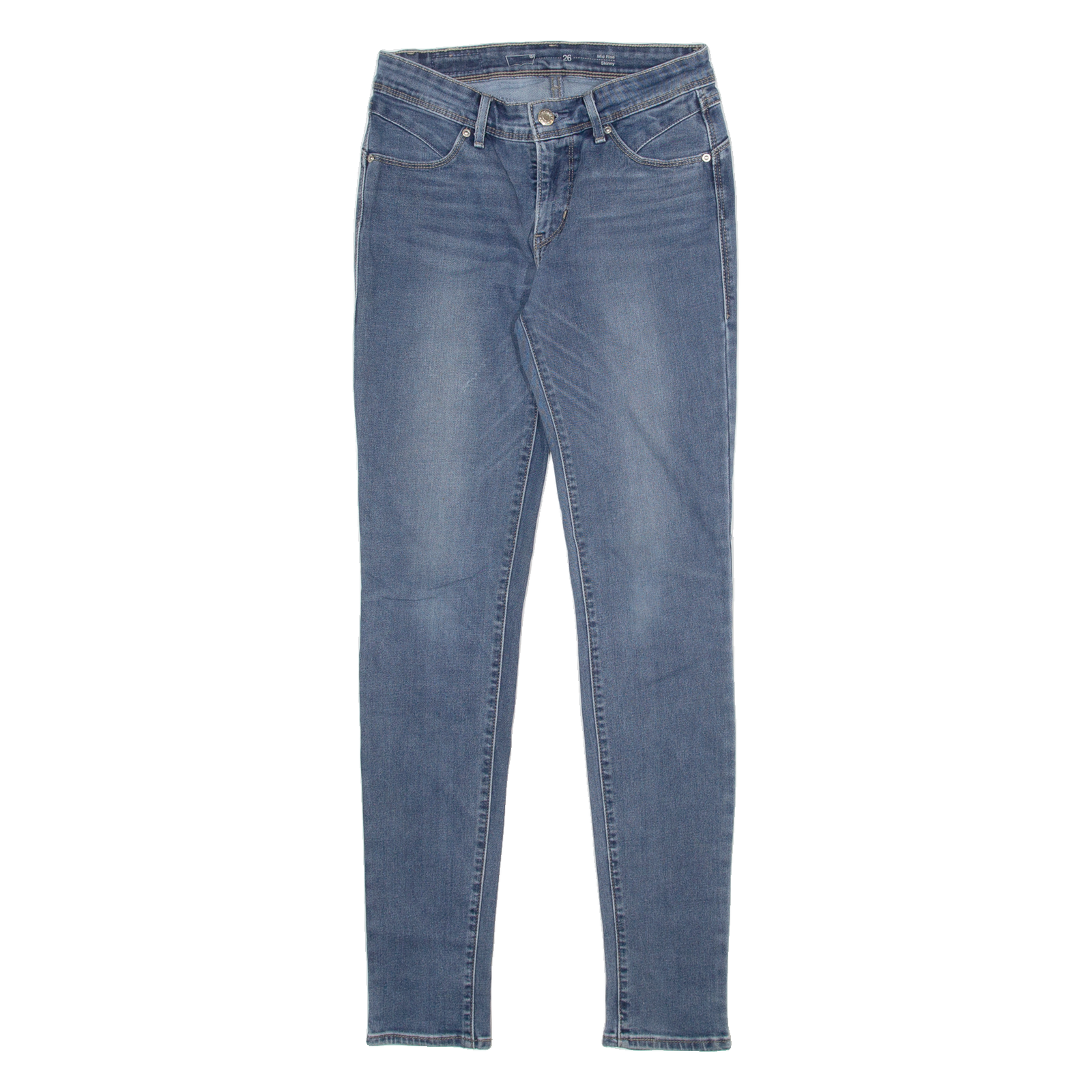 LEVI'S Womens Jeans Blue Slim Skinny Stone Wash W26 L32 Refurbished - N/A refurbished available on Cerqular