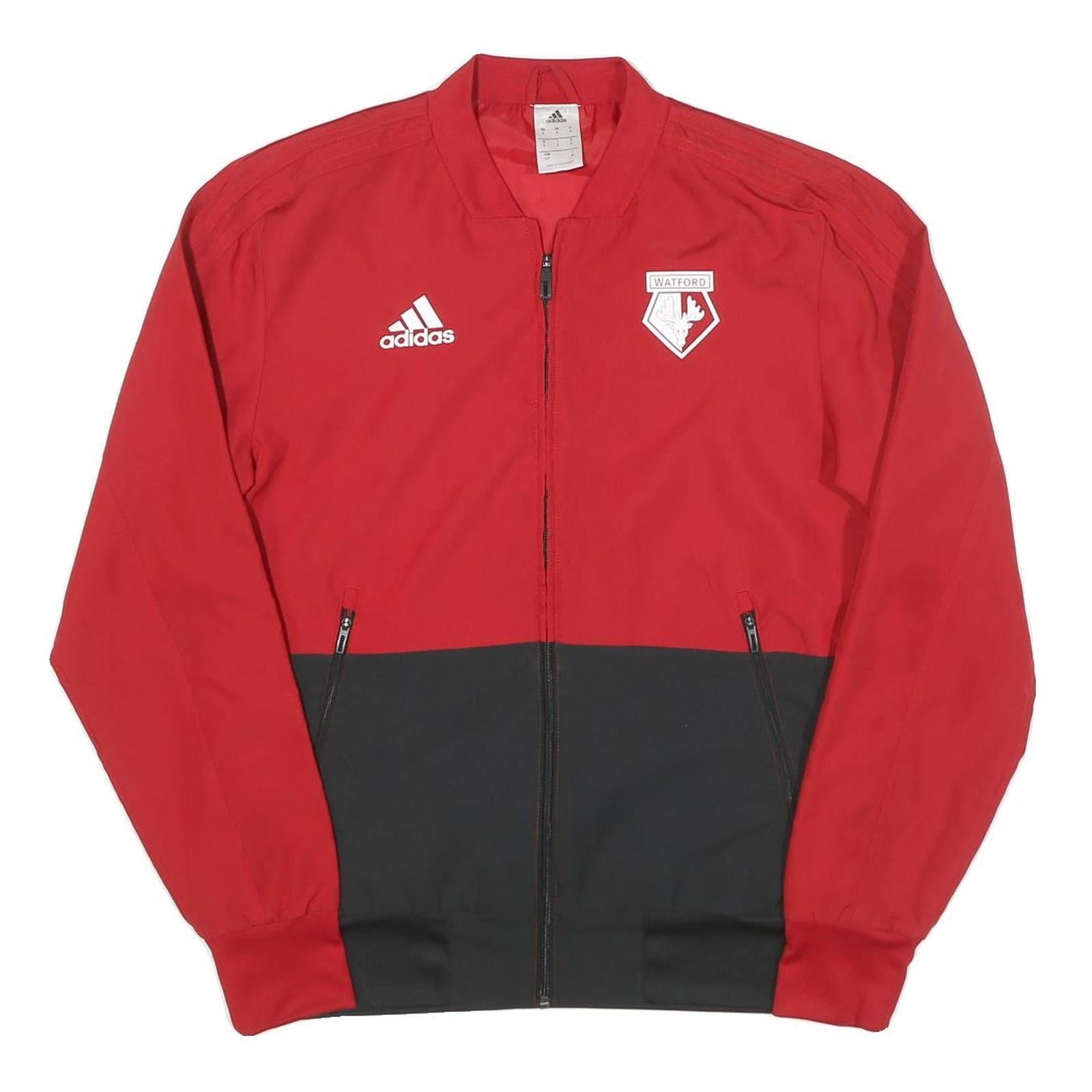 ADIDAS Mens Red & Black Zip Track Jacket S Polyester Blend Sport Wear Refurbished - N/A refurbished available on Cerqular