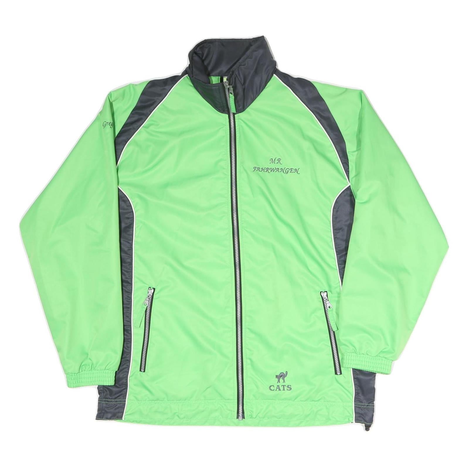 CATS Mens Green & Grey Lightweight Sport Jacket L Polyester Blend Zip Plain Refurbished - N/A refurbished available on Cerqular