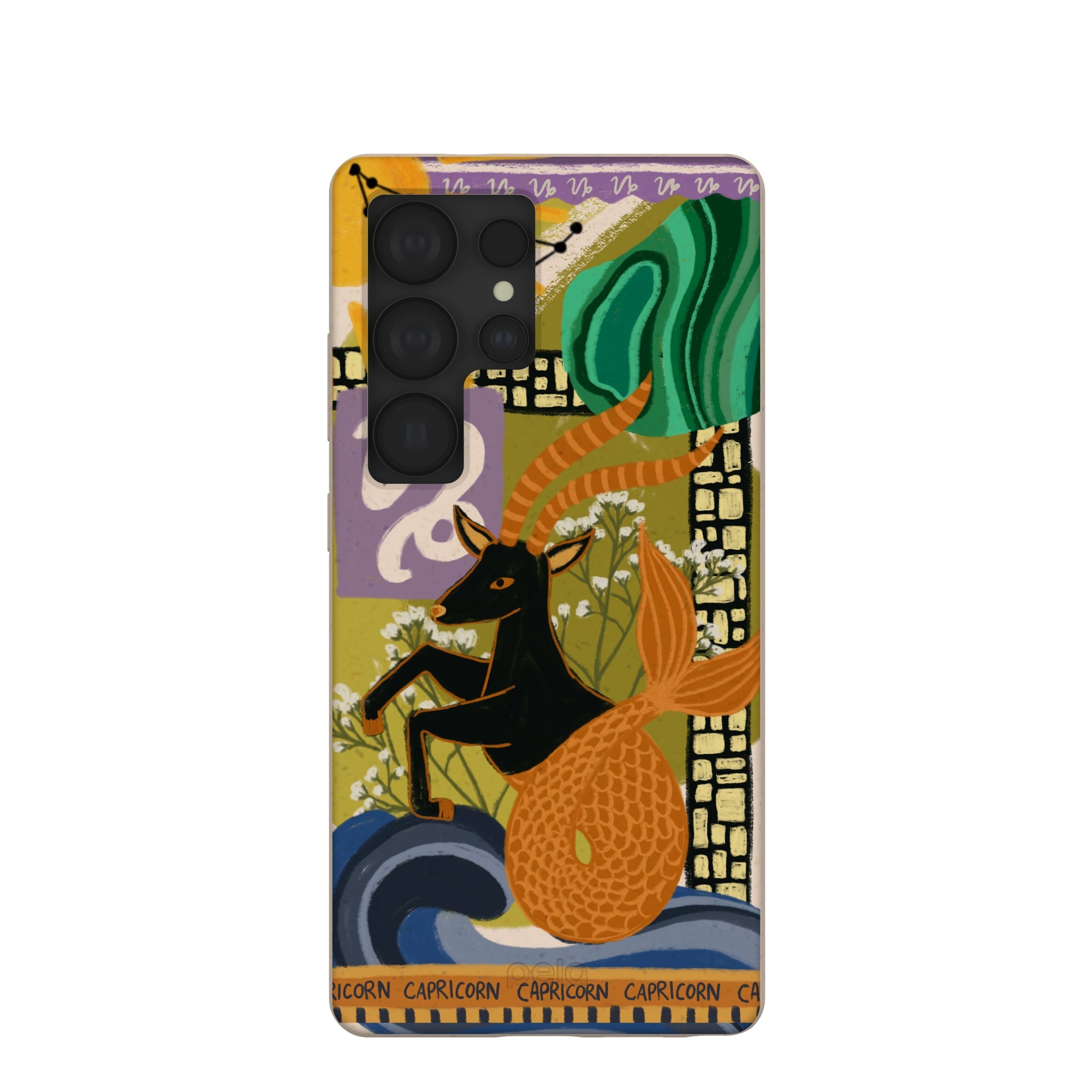 Seashell Capricorn Sea Goat Samsung Galaxy S25 Ultra Case Refurbished - Pela Case refurbished available on Cerqular