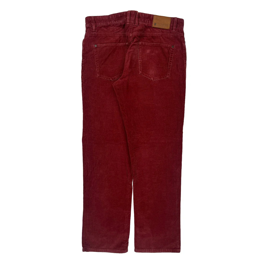 Tommy Hilfiger Cord Trousers - 35″ Waist Red Cotton Refurbished - Thrifted (note: this is a term often used to describe second- refurbished available on Cerqular