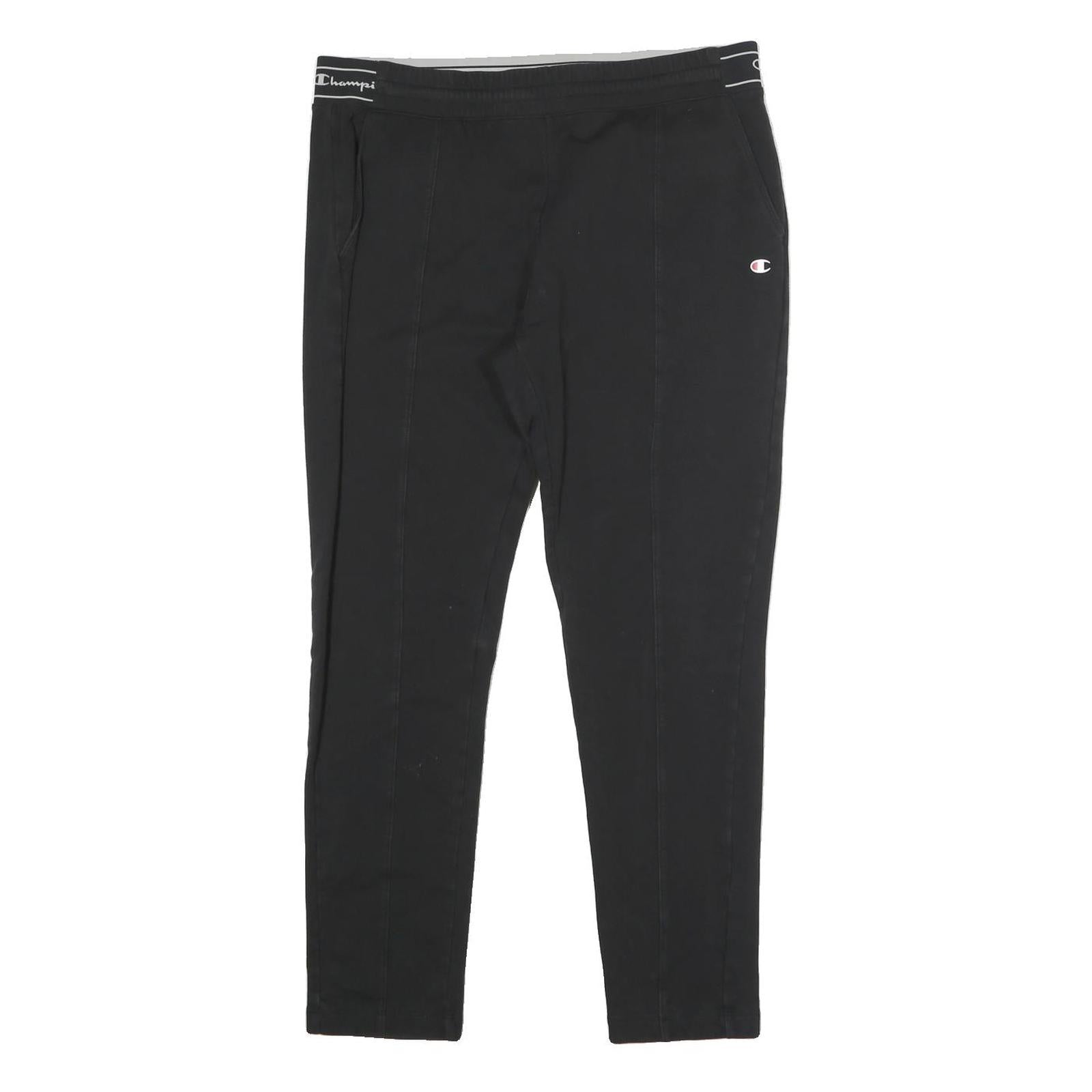 CHAMPION Womens Joggers Black XL W32 L26 Slim Tapered Logo Casual Tracksuit Refurbished - N/A refurbished available on Cerqular