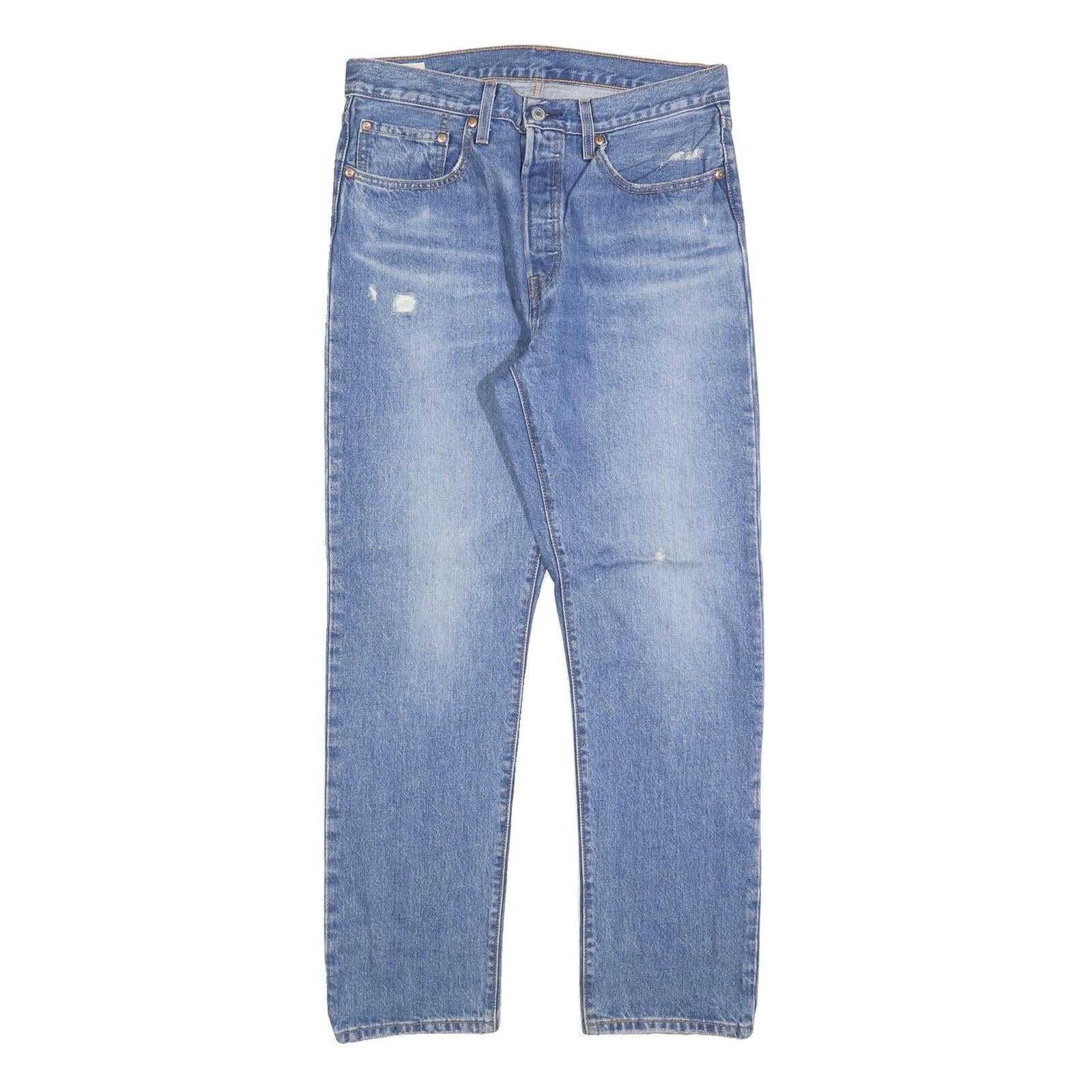 LEVI'S 501 BIG E Womens Jeans Blue Regular Straight Denim Medium W30 L30 Classic Refurbished - N/A refurbished available on Cerqular