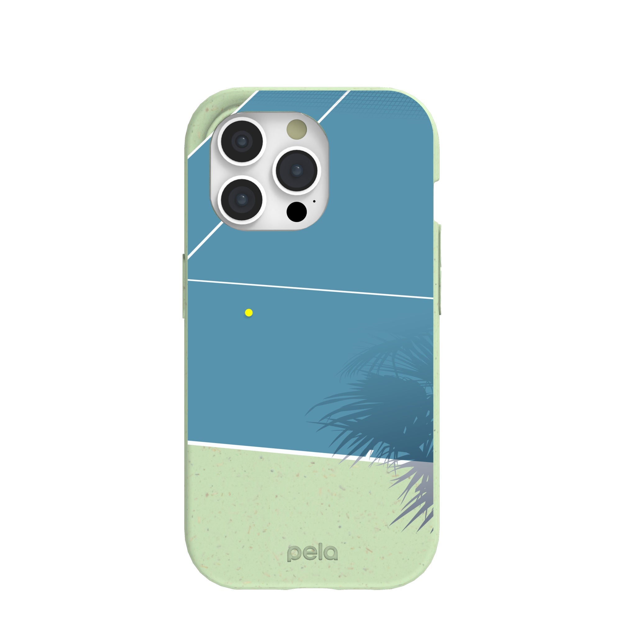 Sage Green Tennis Court iPhone 15 Pro Case Refurbished - Pela Case refurbished available on Cerqular