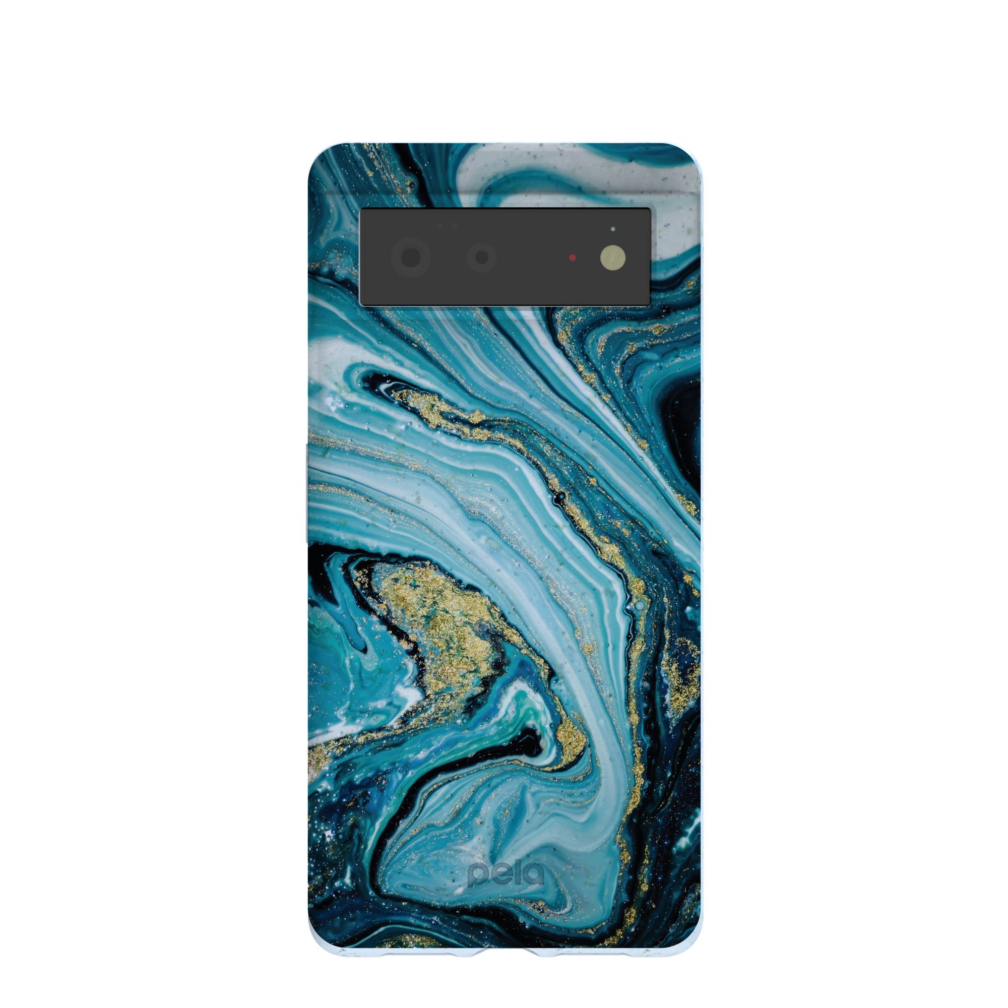Powder Blue Marble Google Pixel 6 Case Refurbished - Pela Case refurbished available on Cerqular