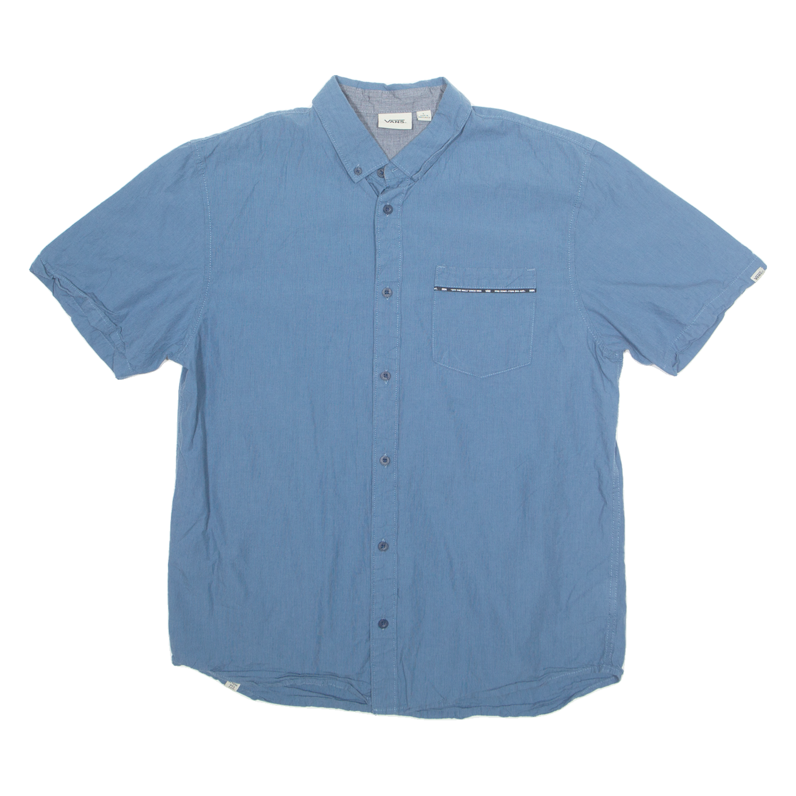 VANS Mens Shirt Blue Houndstooth L Refurbished - N/A refurbished available on Cerqular