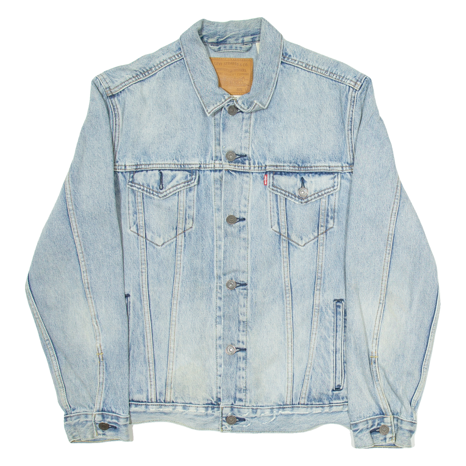 LEVI'S Mens Denim Jacket Blue  L Refurbished - N/A refurbished available on Cerqular