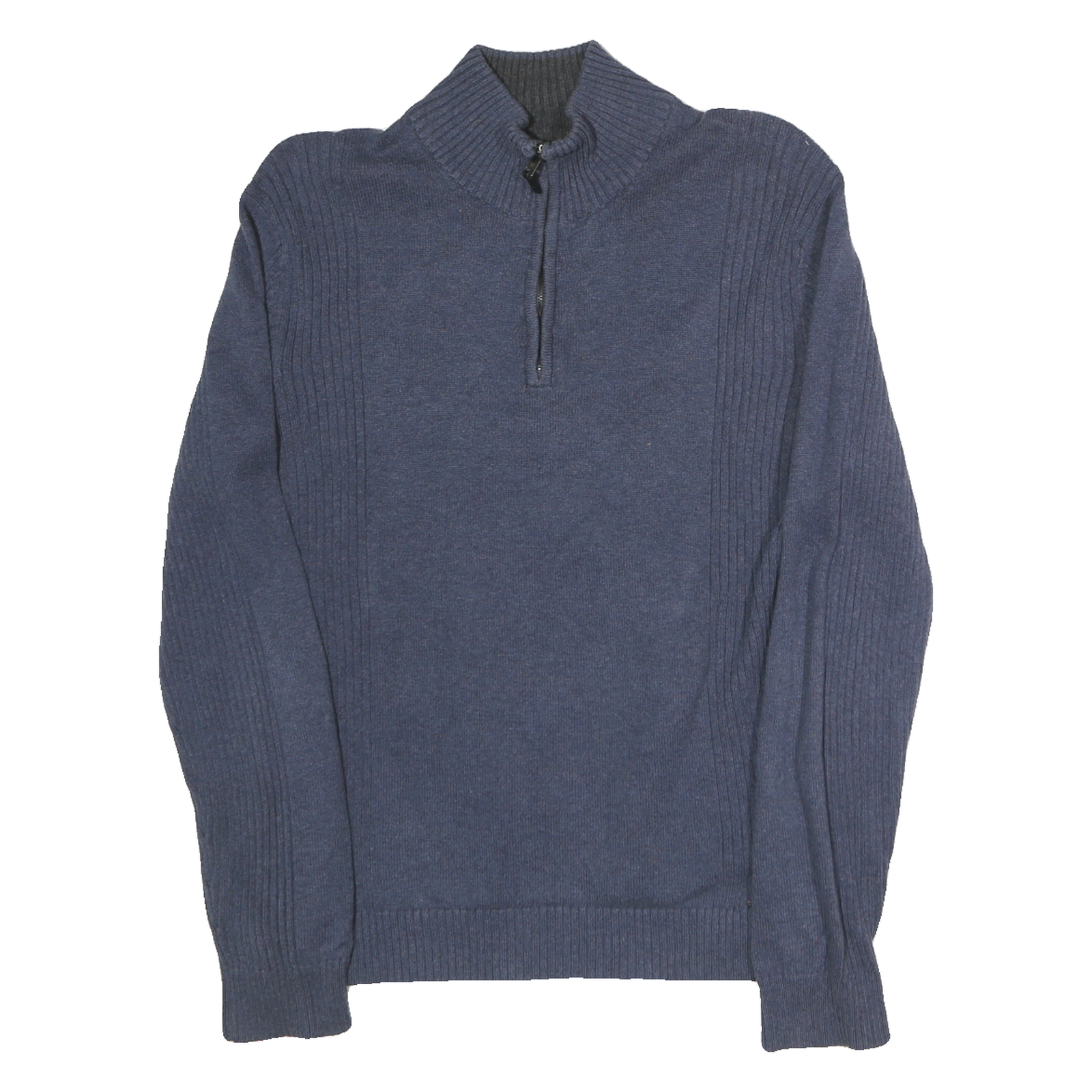 CALVIN KLEIN Mens Blue Plain Pullover Roll Neck Basic Knit L Cotton Jumper Refurbished - N/A refurbished available on Cerqular