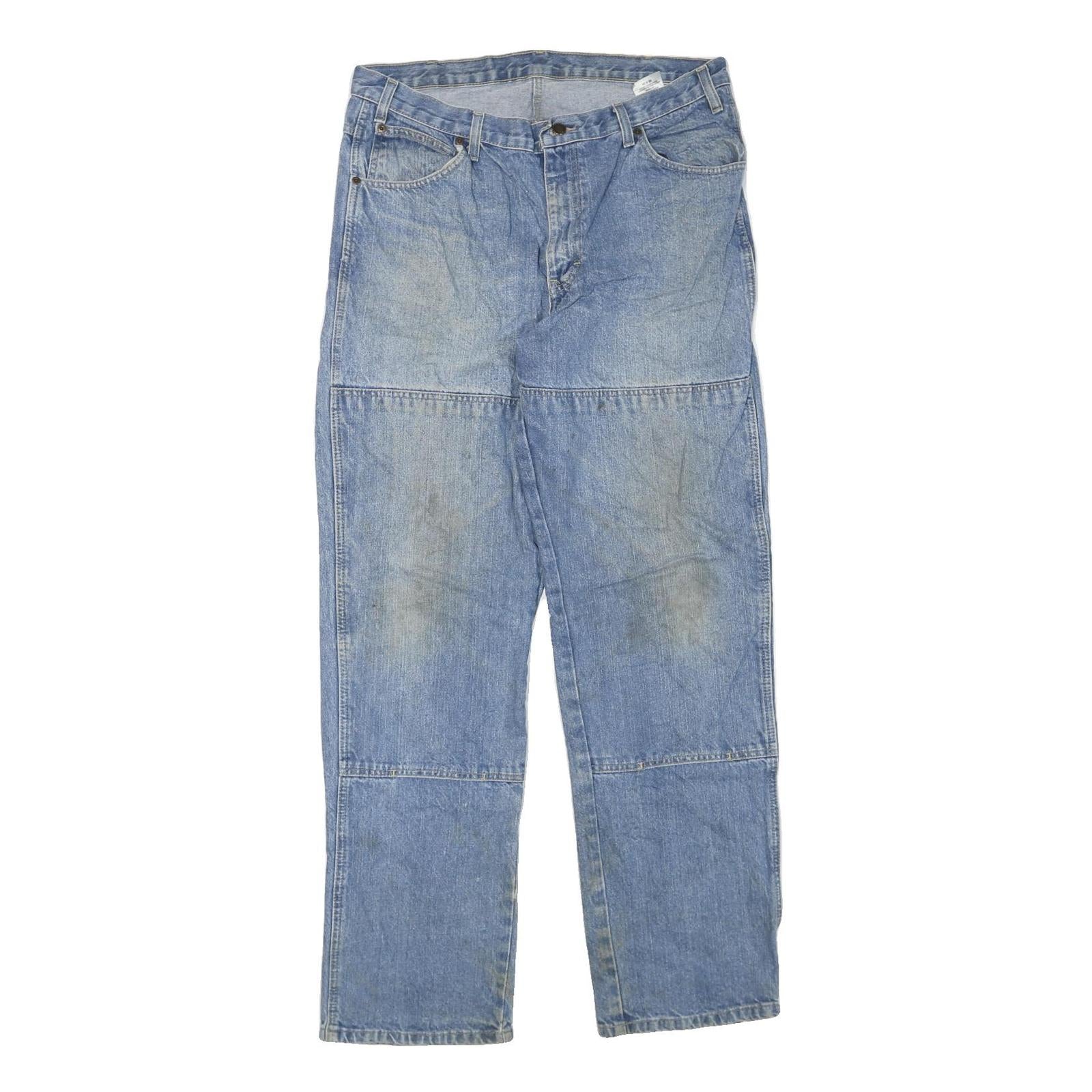 DICKIES Mens Regular Blue Denim Jeans W36 L34 Workwear Pocket Zip Closure Refurbished - N/A refurbished available on Cerqular