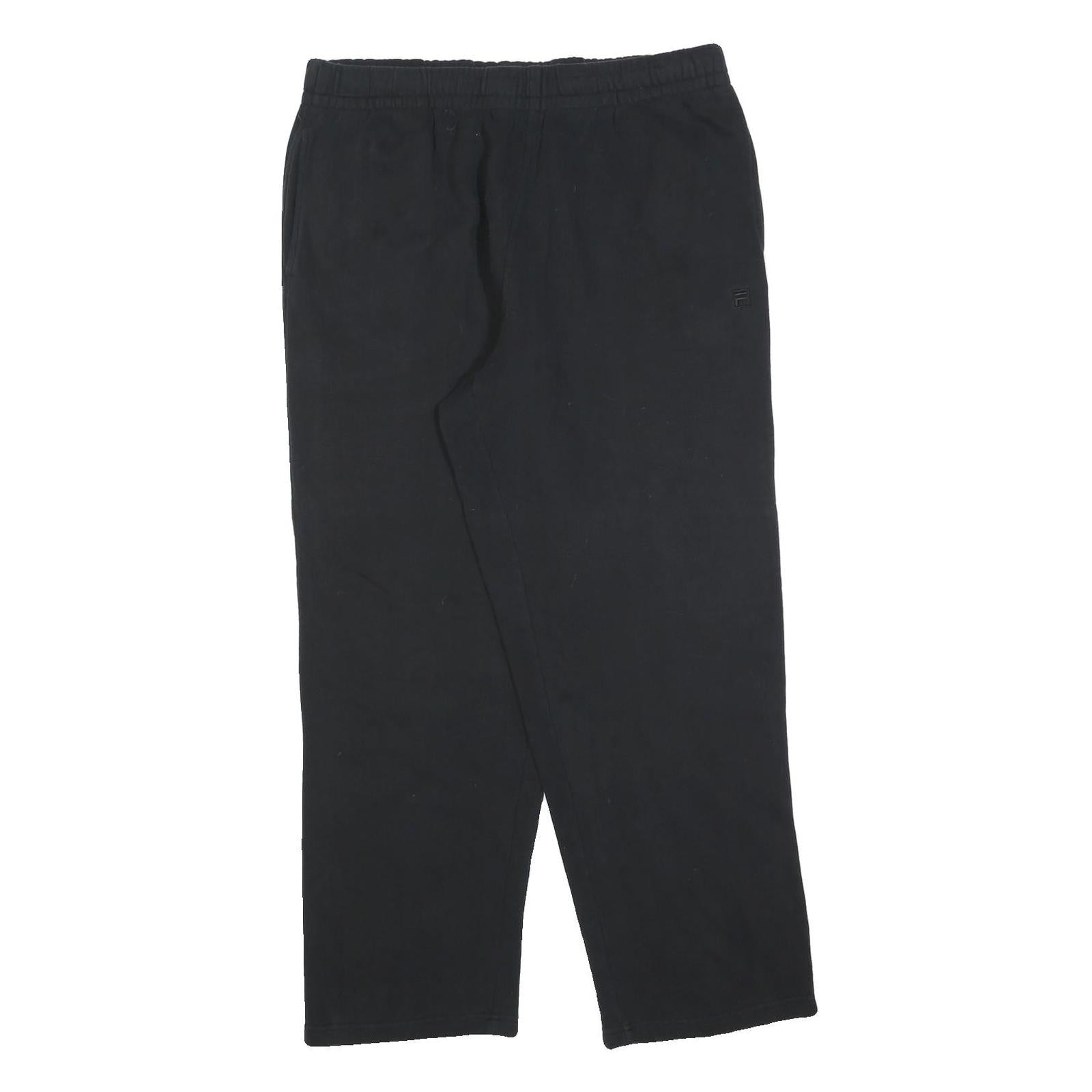 FILA Mens Joggers Black L W36 L30 Regular Tapered Cotton Blend Comfort Casual Refurbished - N/A refurbished available on Cerqular