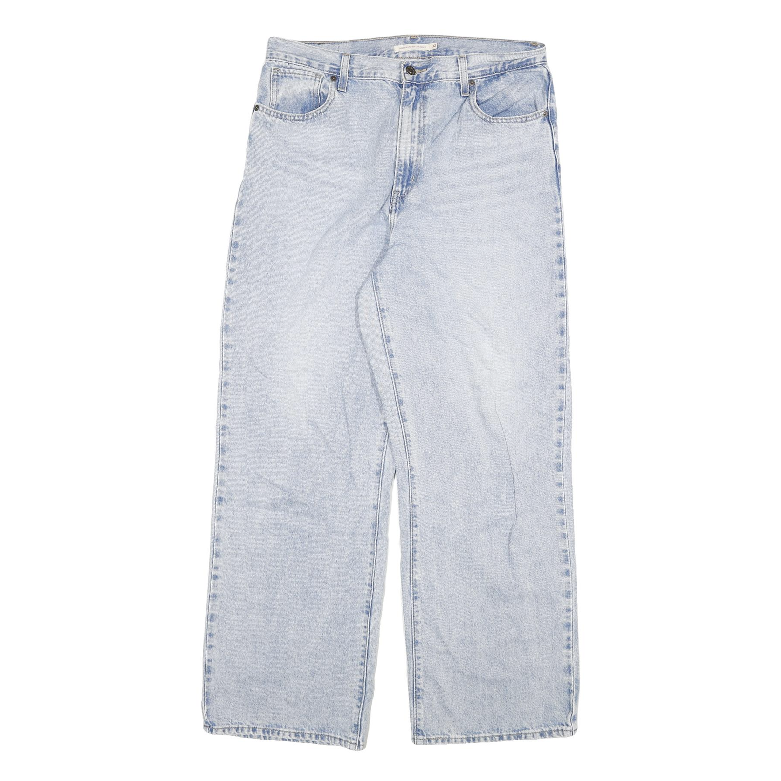 LEVI'S Womens High Waisted Straight Jeans Blue Loose Straight Denim Light W32 Refurbished - N/A refurbished available on Cerqular
